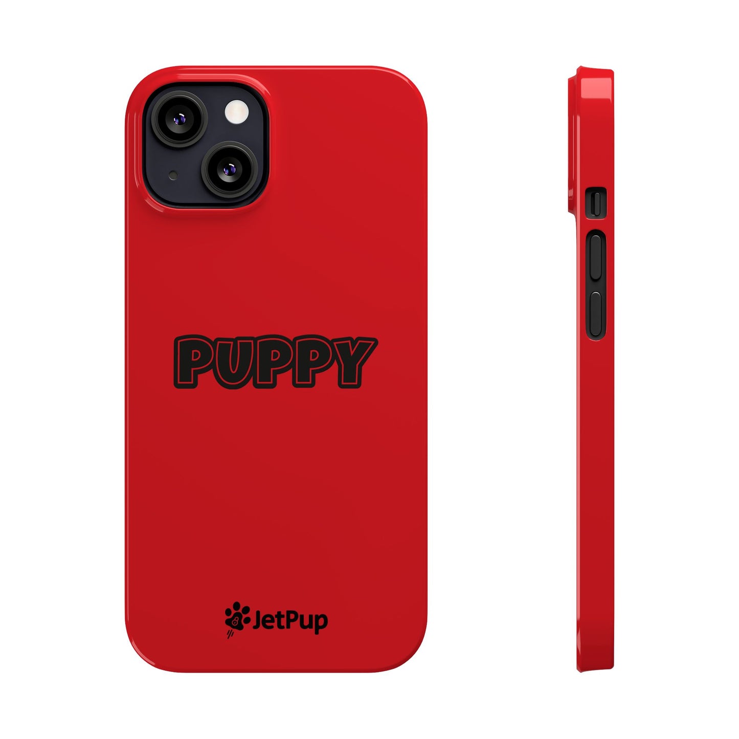 Puppy Slim iPhone Cases - Red