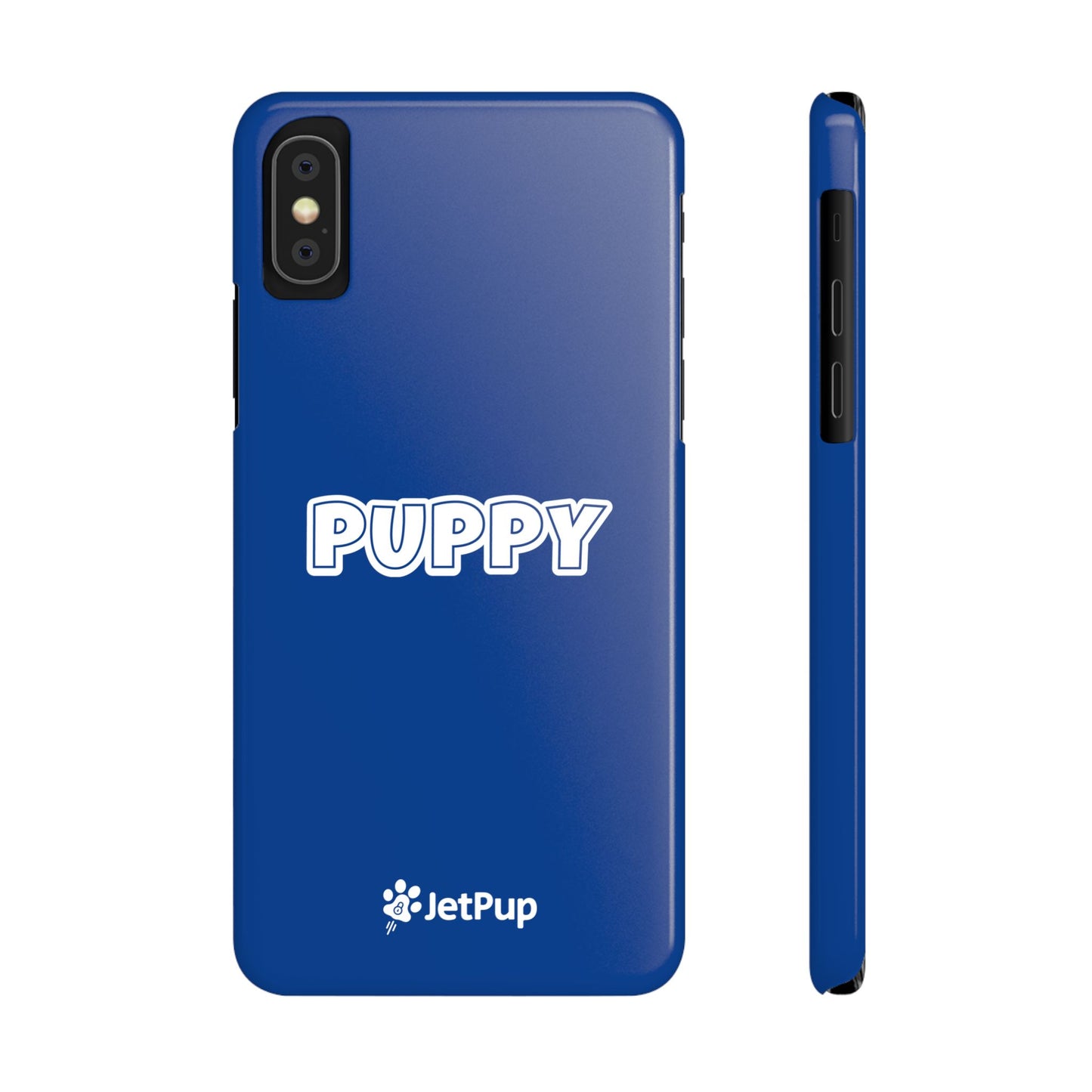 Puppy Slim iPhone Cases - Blue