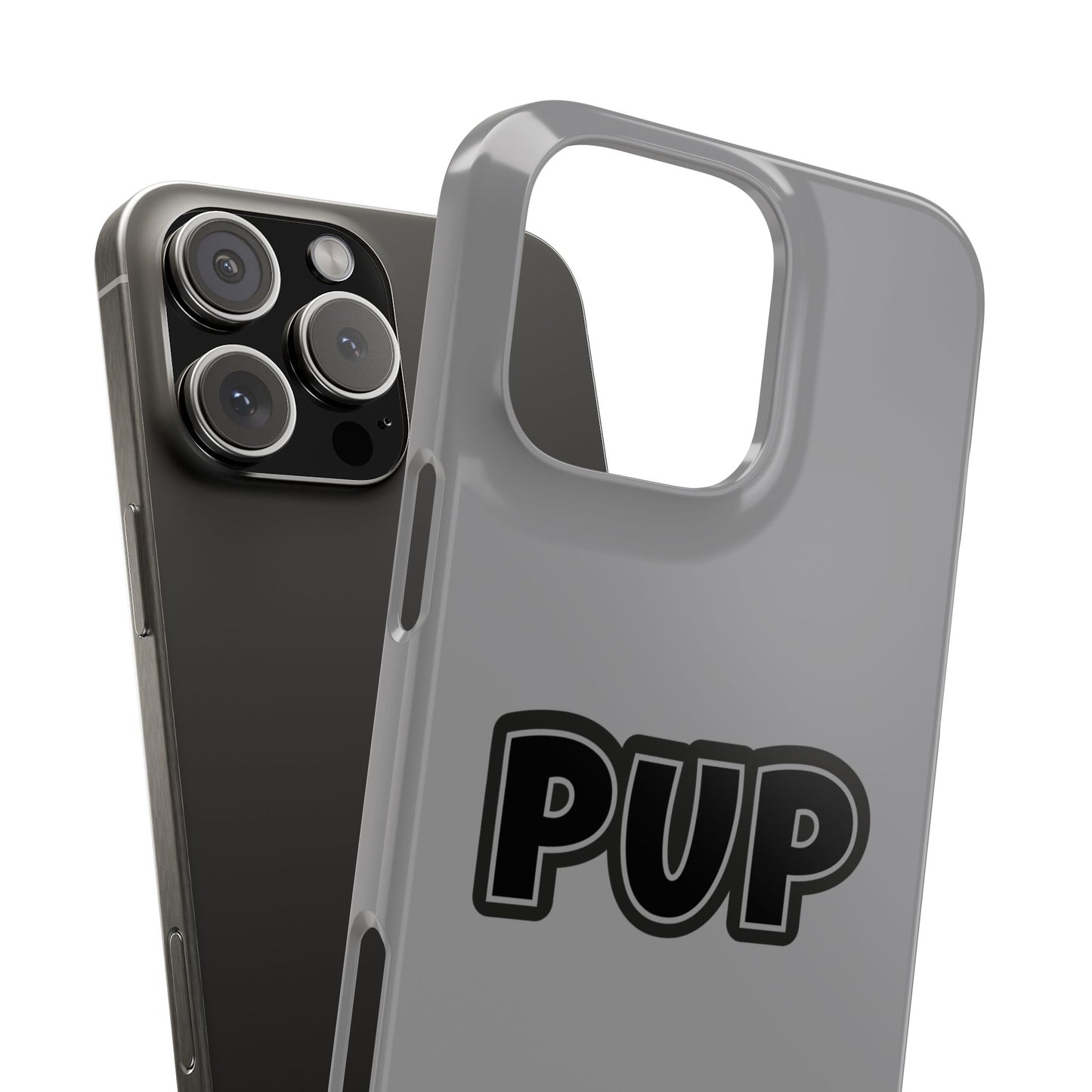 Pup Slim iPhone Cases - Grey