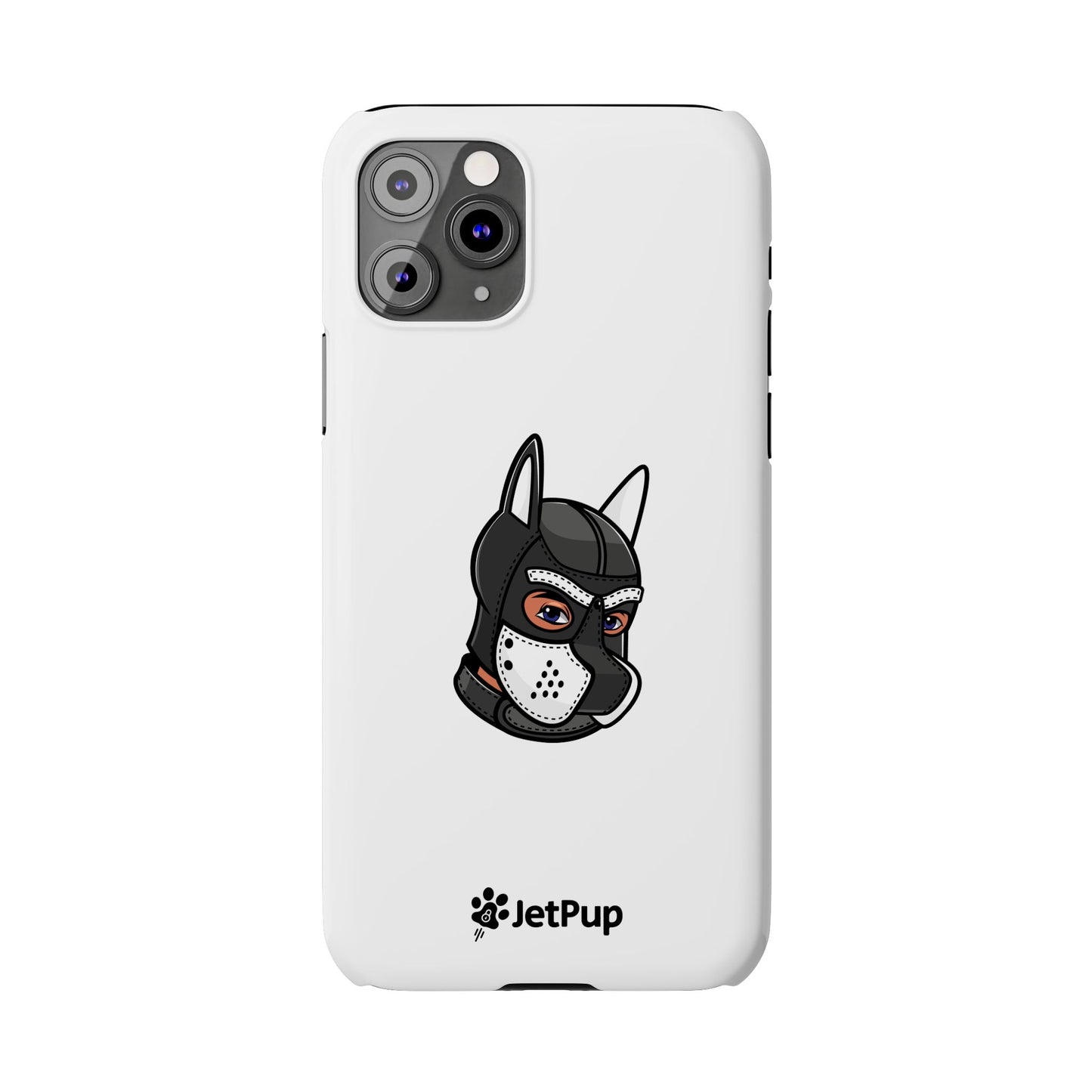 Pup Hood Slim iPhone Cases - White