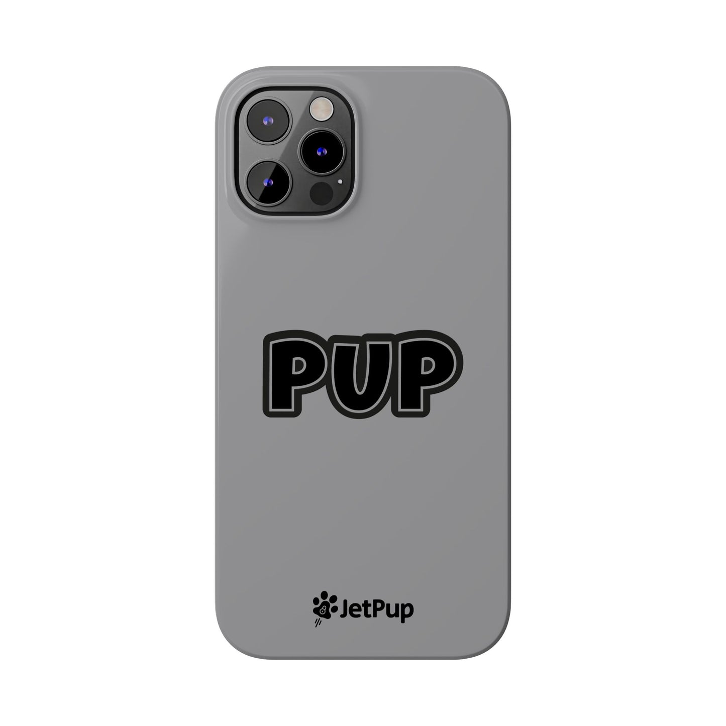 Pup Slim iPhone Cases - Grey