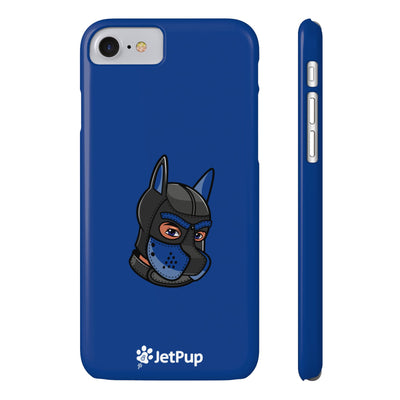 Pup Hood Slim iPhone Cases - Blue