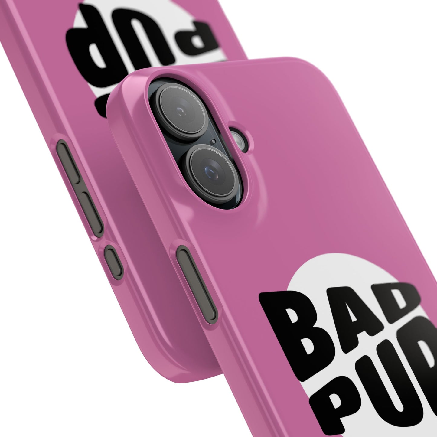 Bad Pup Slim iPhone Cases - Pink