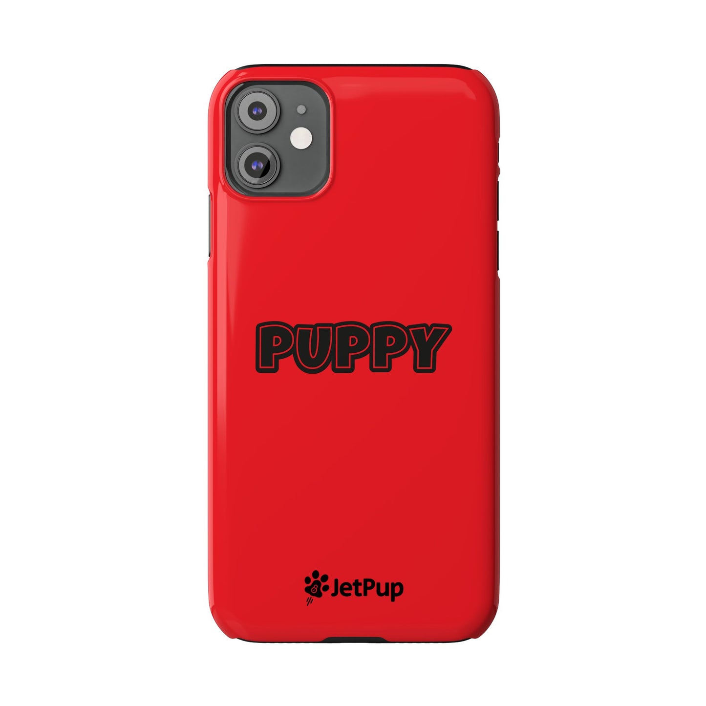 Puppy Slim iPhone Cases - Red