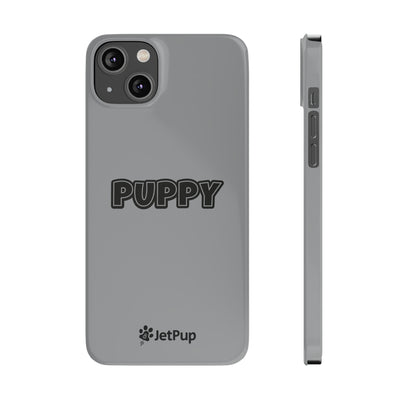 Puppy Slim iPhone Cases - Grey