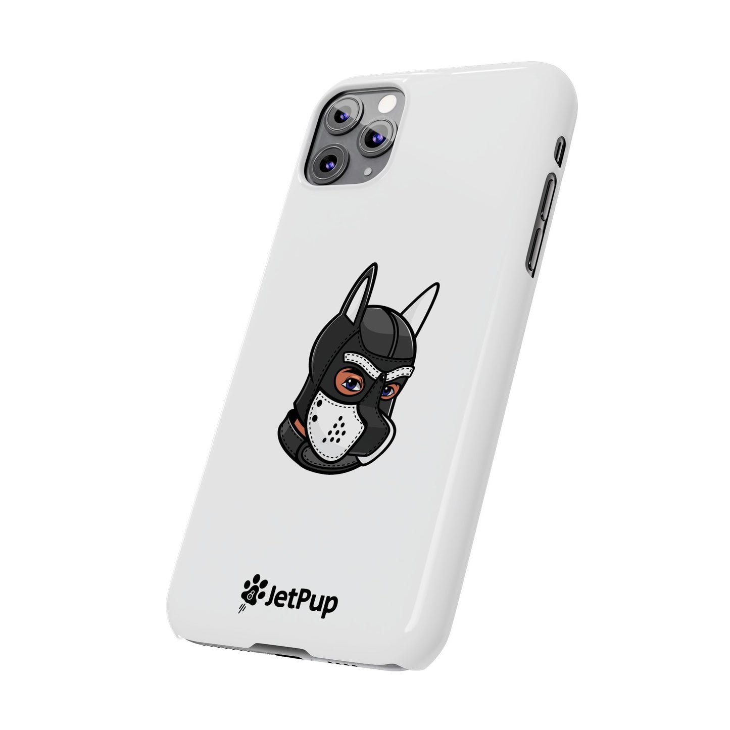 Pup Hood Slim iPhone Cases - White