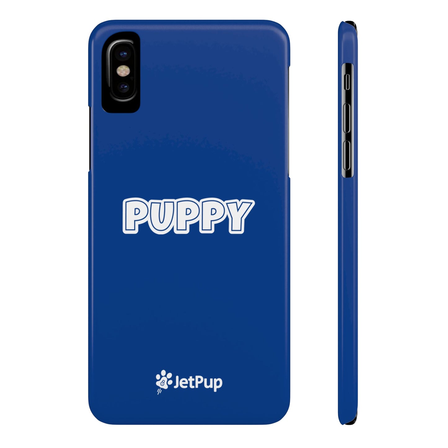 Puppy Slim iPhone Cases - Blue