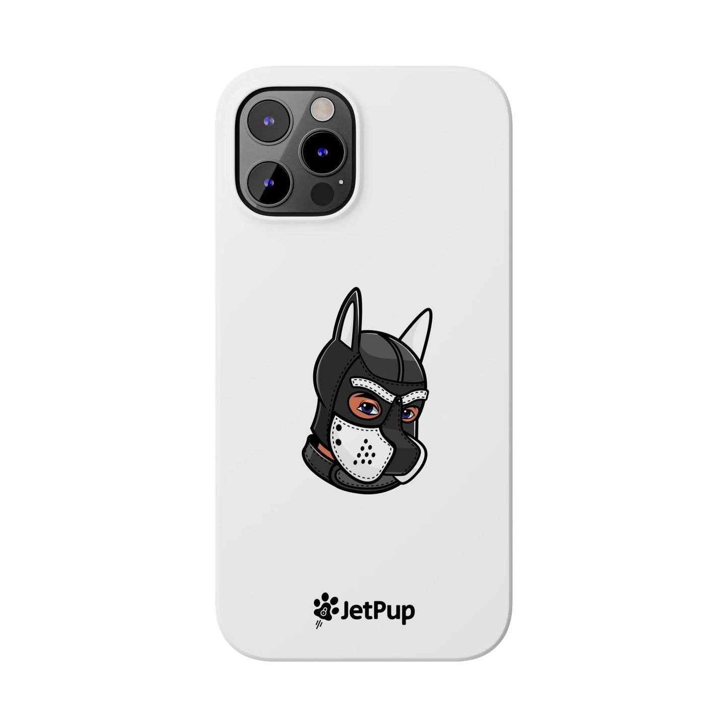 Pup Hood Slim iPhone Cases - White