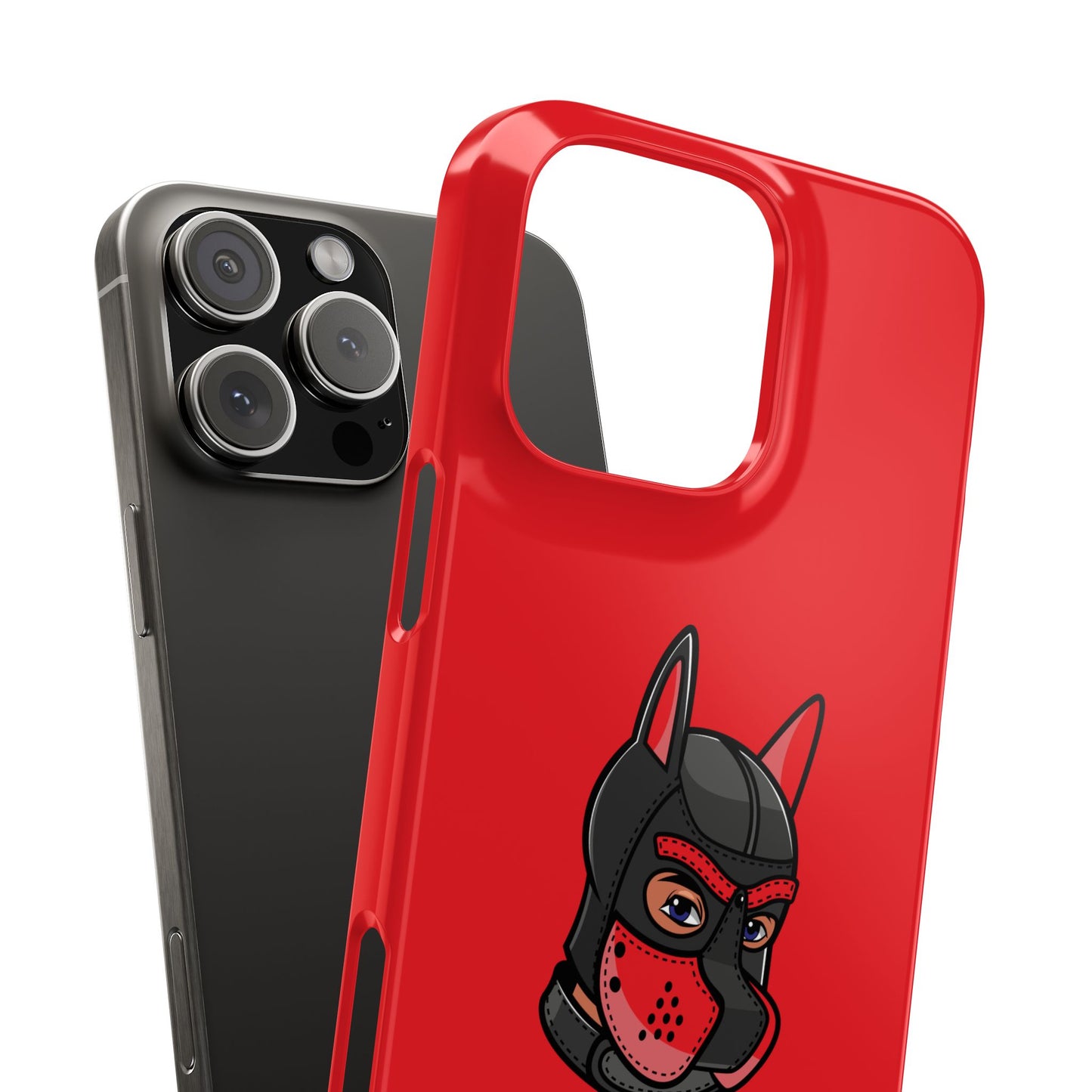 Pup Hood Slim iPhone Cases - Red