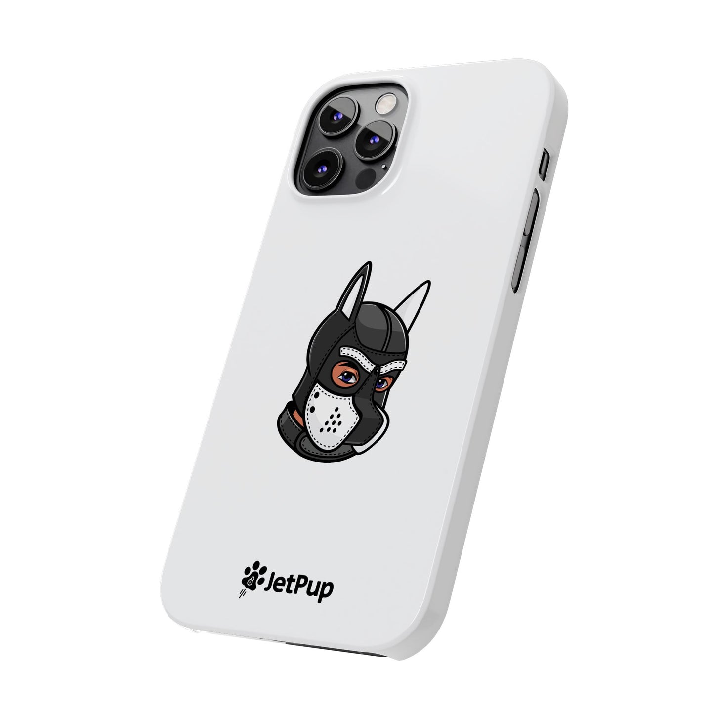 Pup Hood Slim iPhone Cases - White