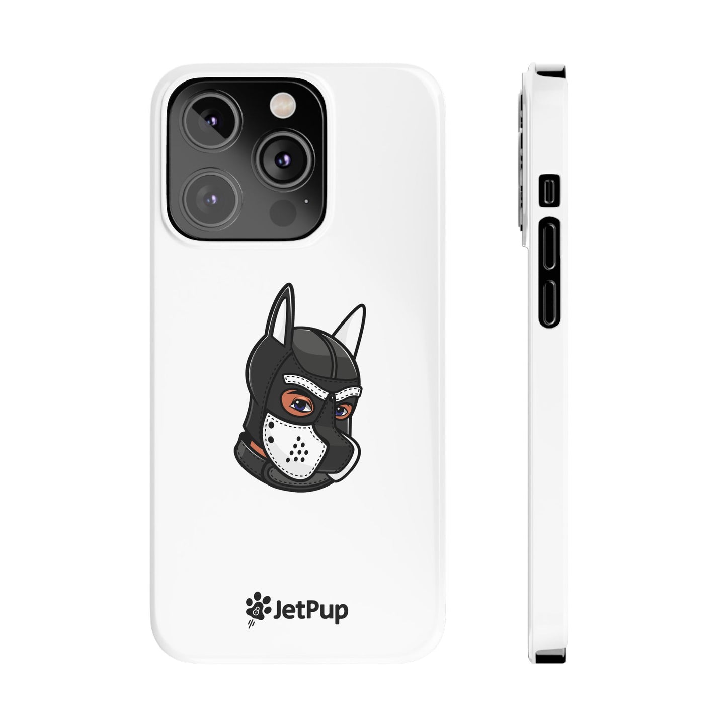 Pup Hood Slim iPhone Cases - White
