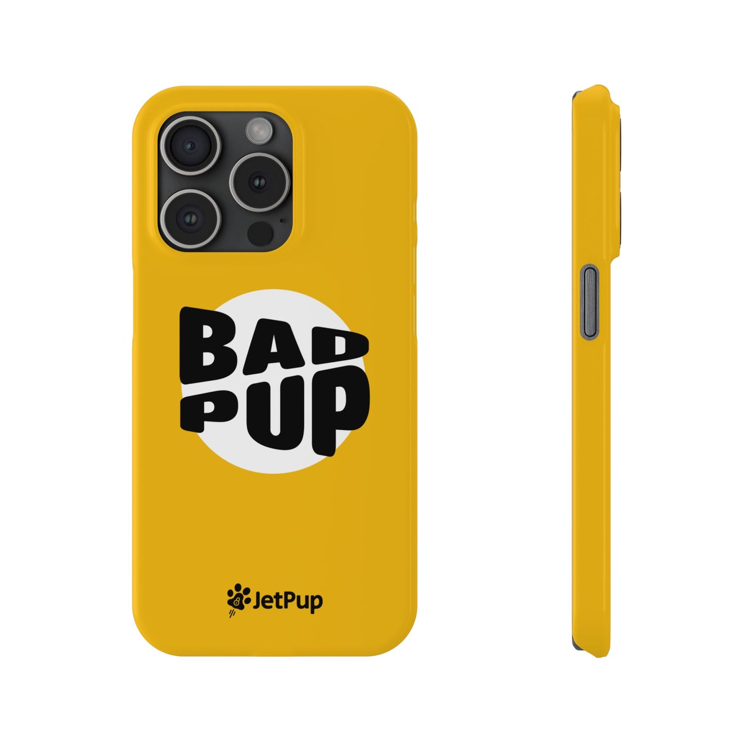 Bad Pup Slim iPhone Cases - Yellow