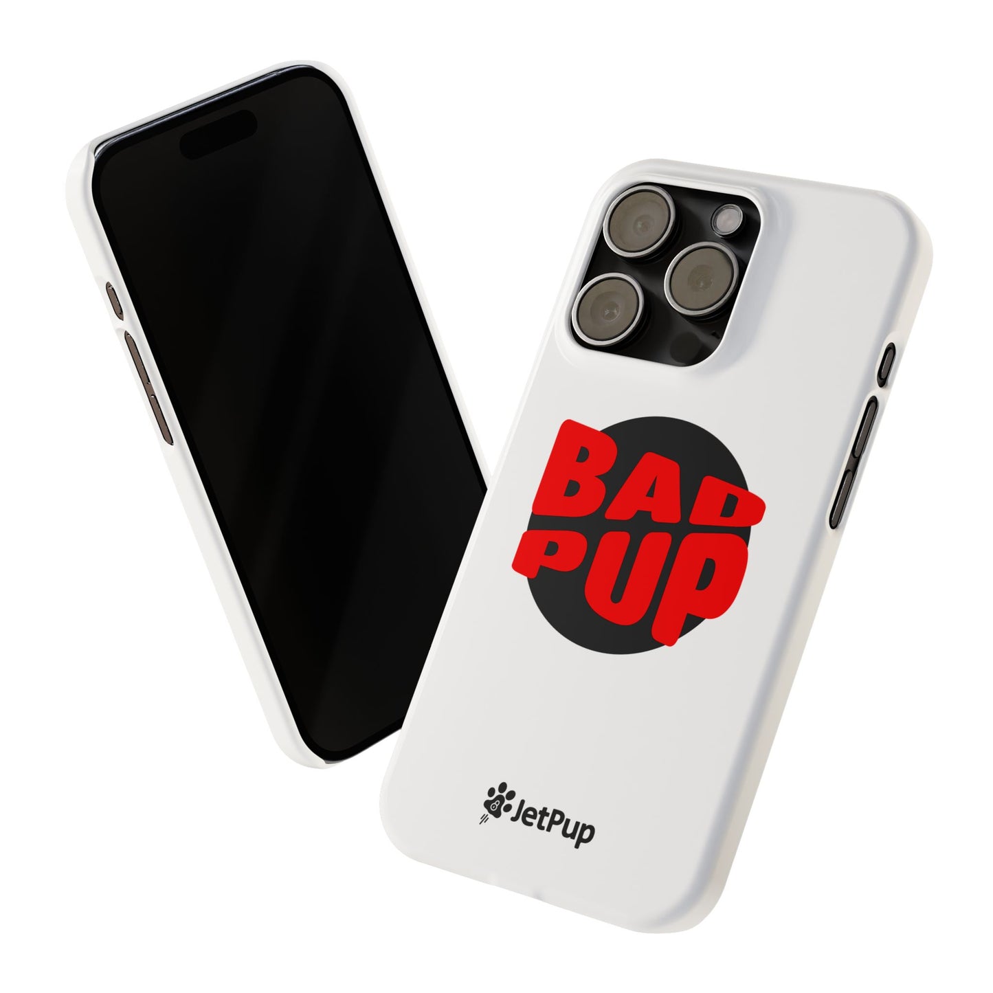 Bad Pup Slim iPhone Cases - White