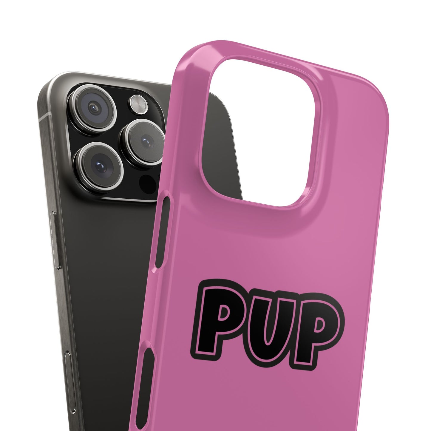 Pup Slim iPhone Cases - Pink