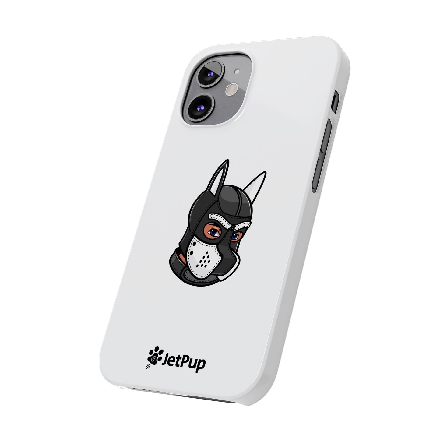 Pup Hood Slim iPhone Cases - White