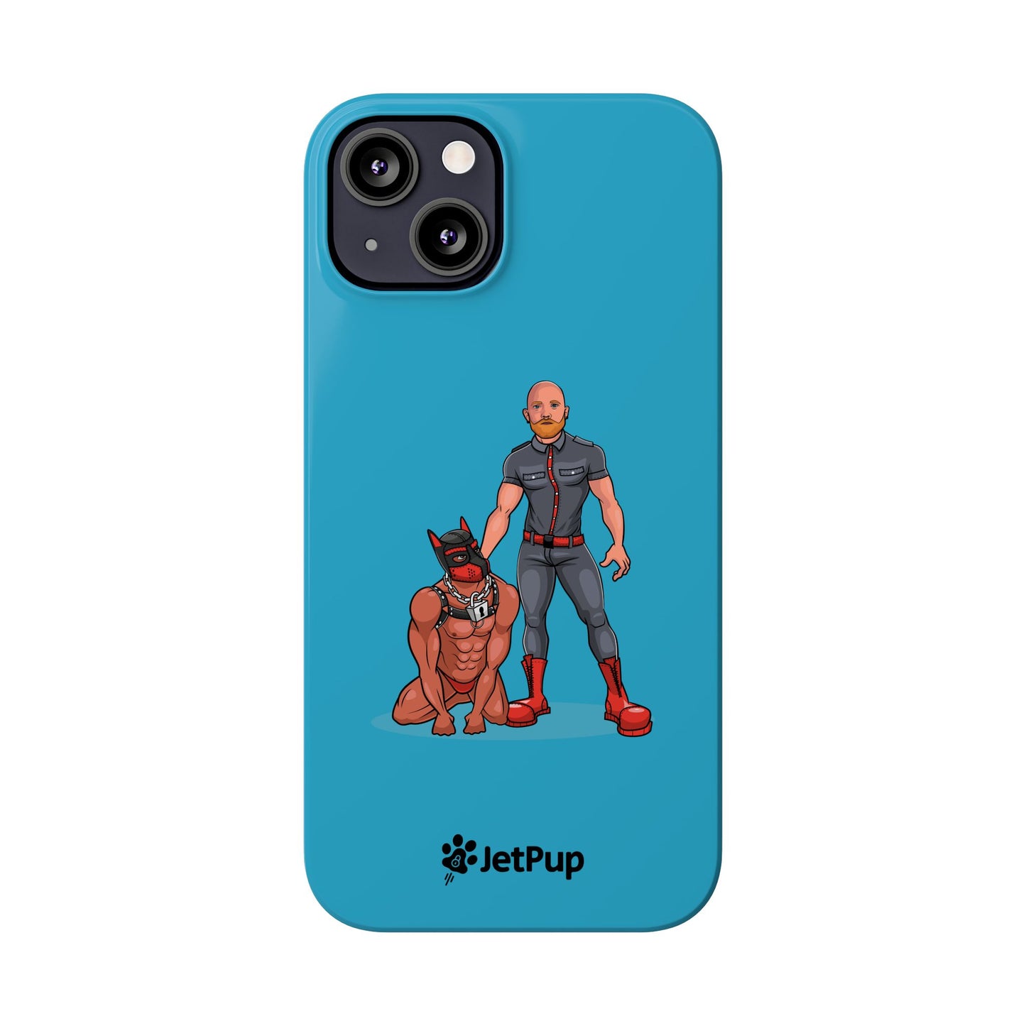 Dad & Pup Slim iPhone Cases - Turquoise