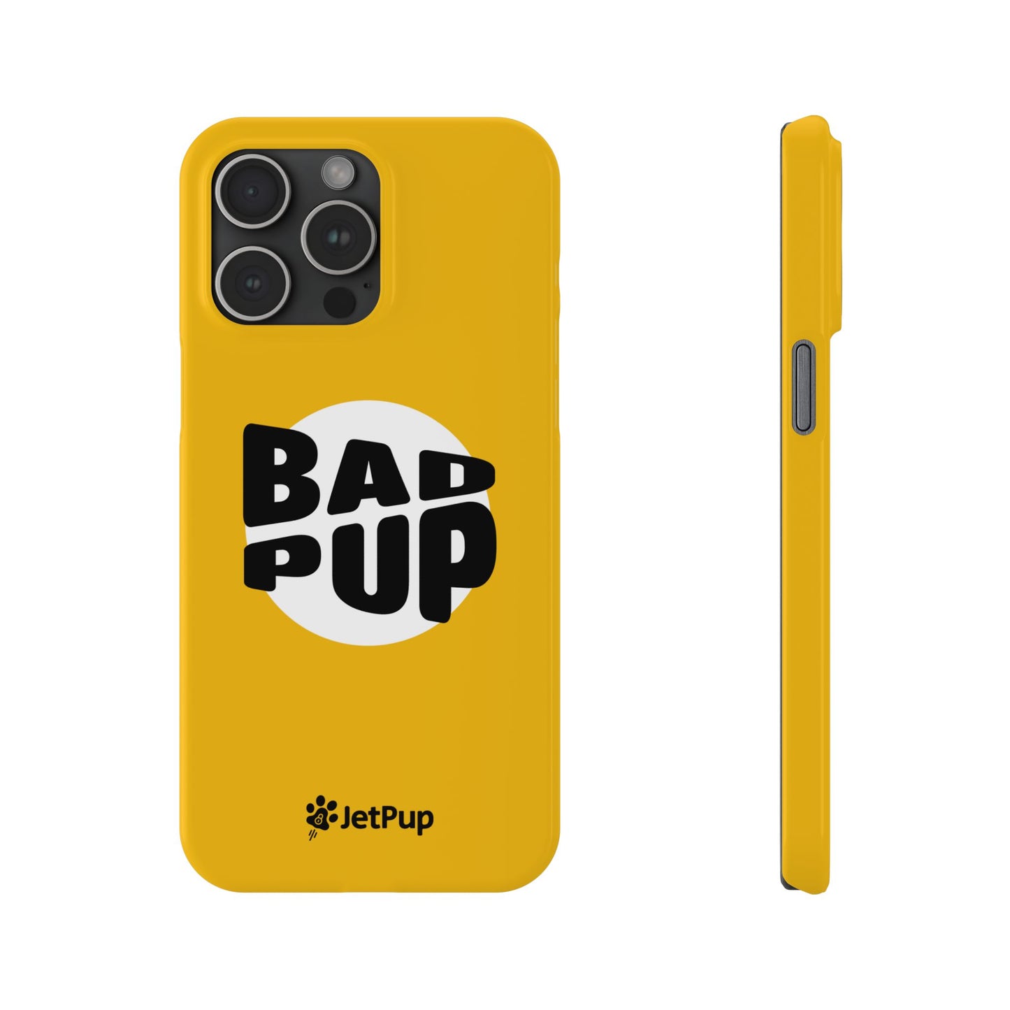Bad Pup Slim iPhone Cases - Yellow