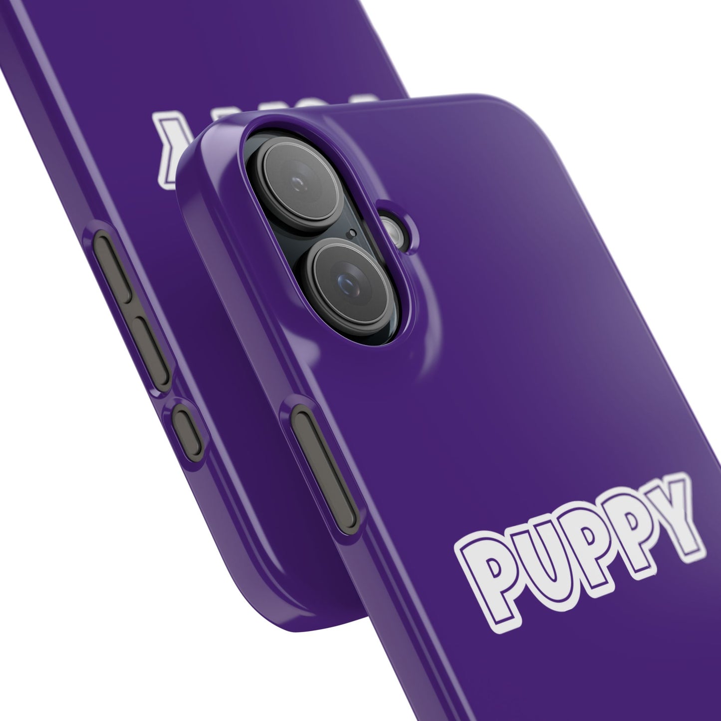Puppy Slim iPhone Cases - Purple