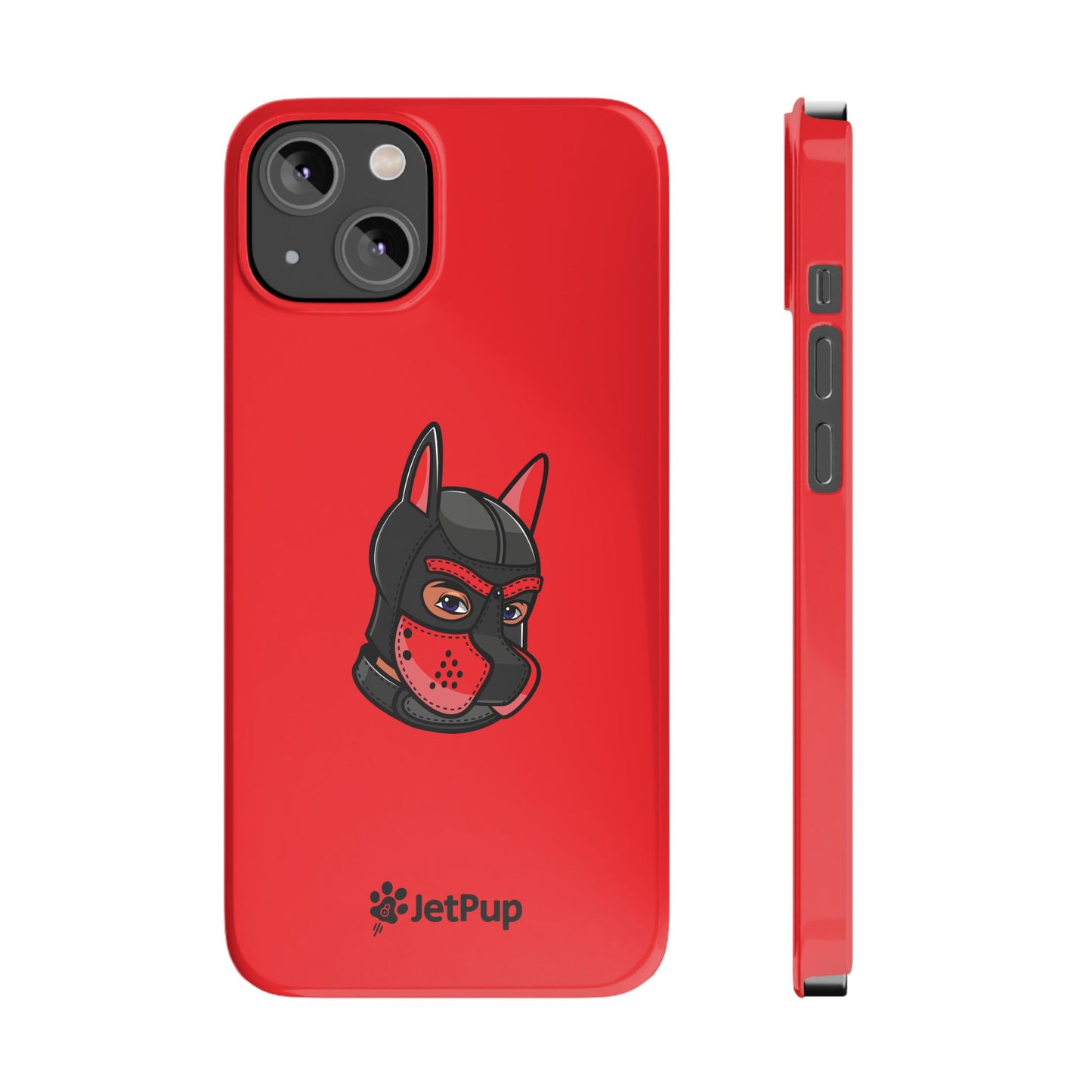 Pup Hood Slim iPhone Cases - Red