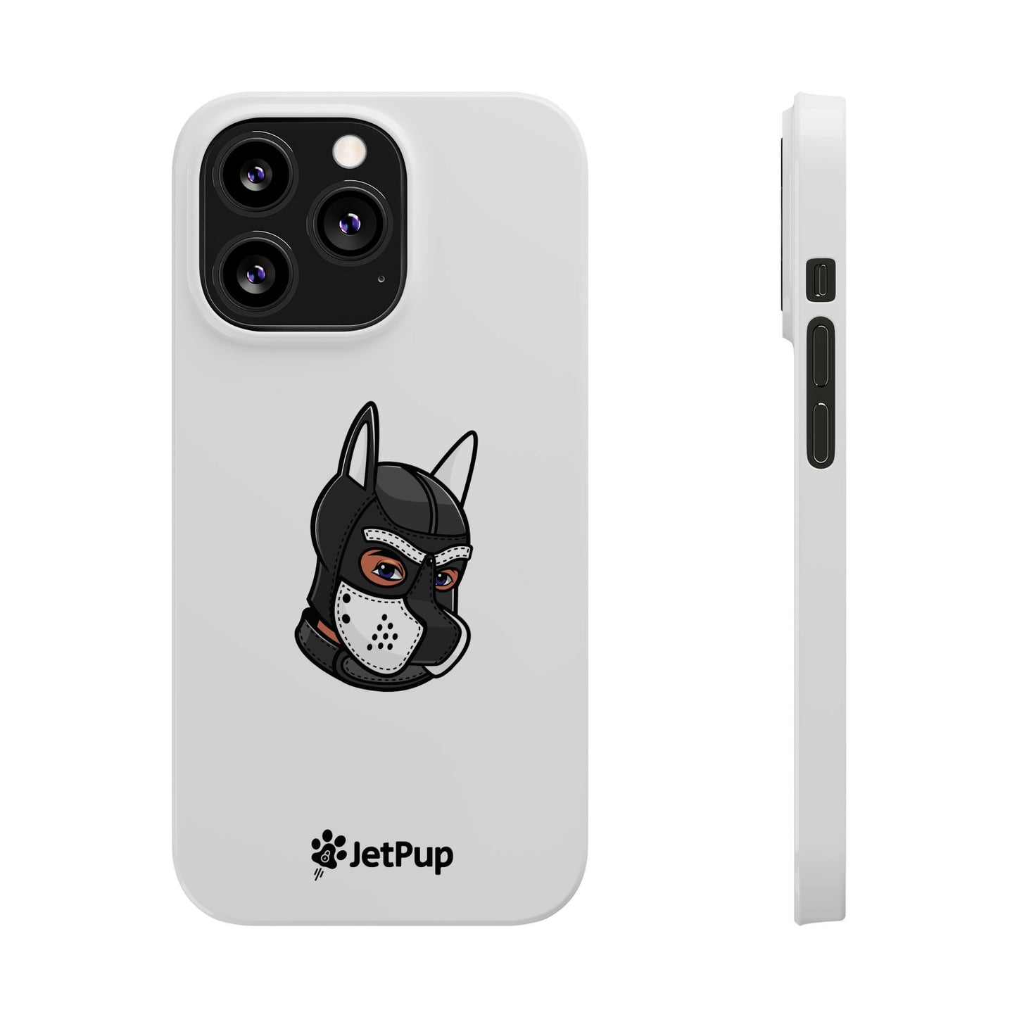 Pup Hood Slim iPhone Cases - White