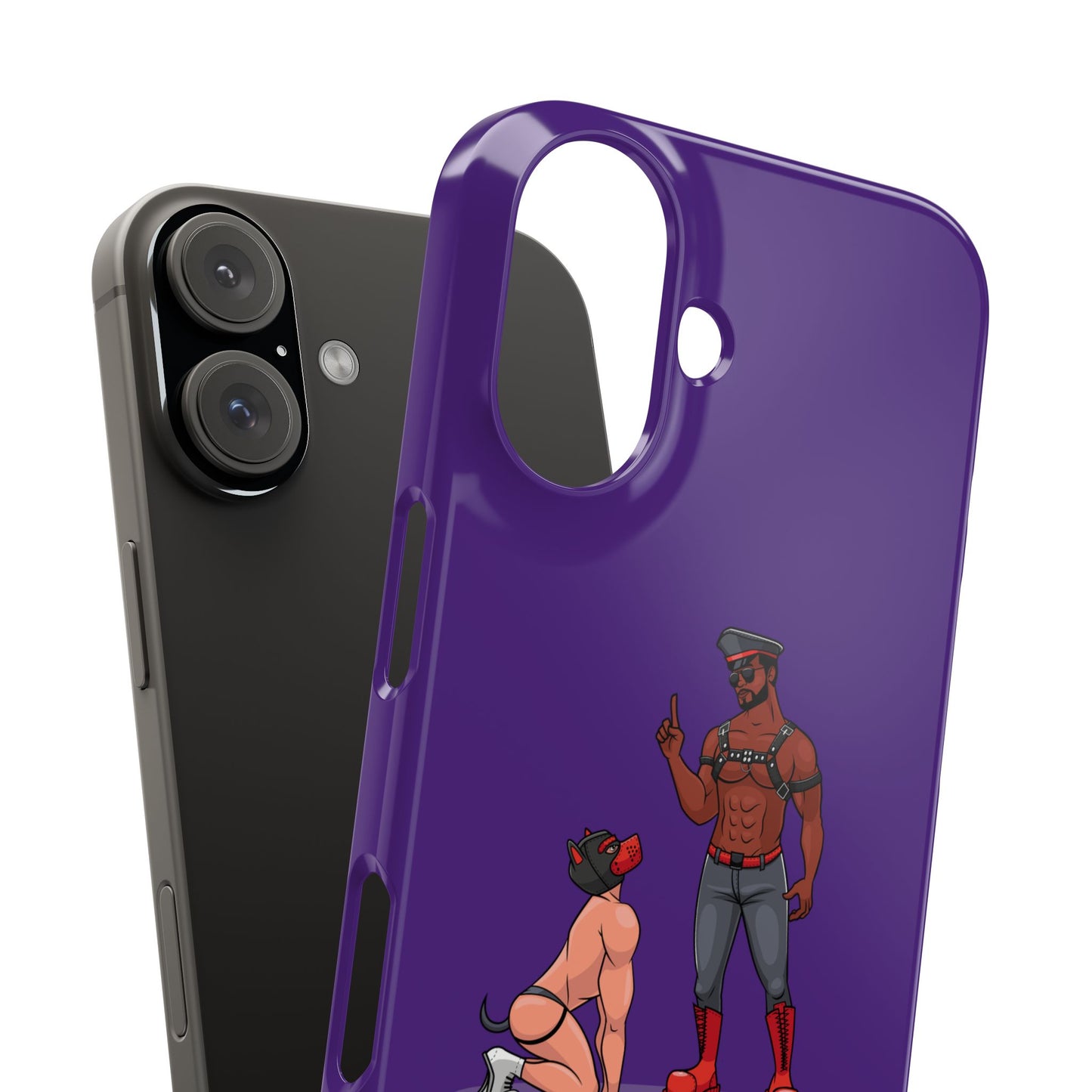 Sir & Pup Hood Slim iPhone Cases - Purple