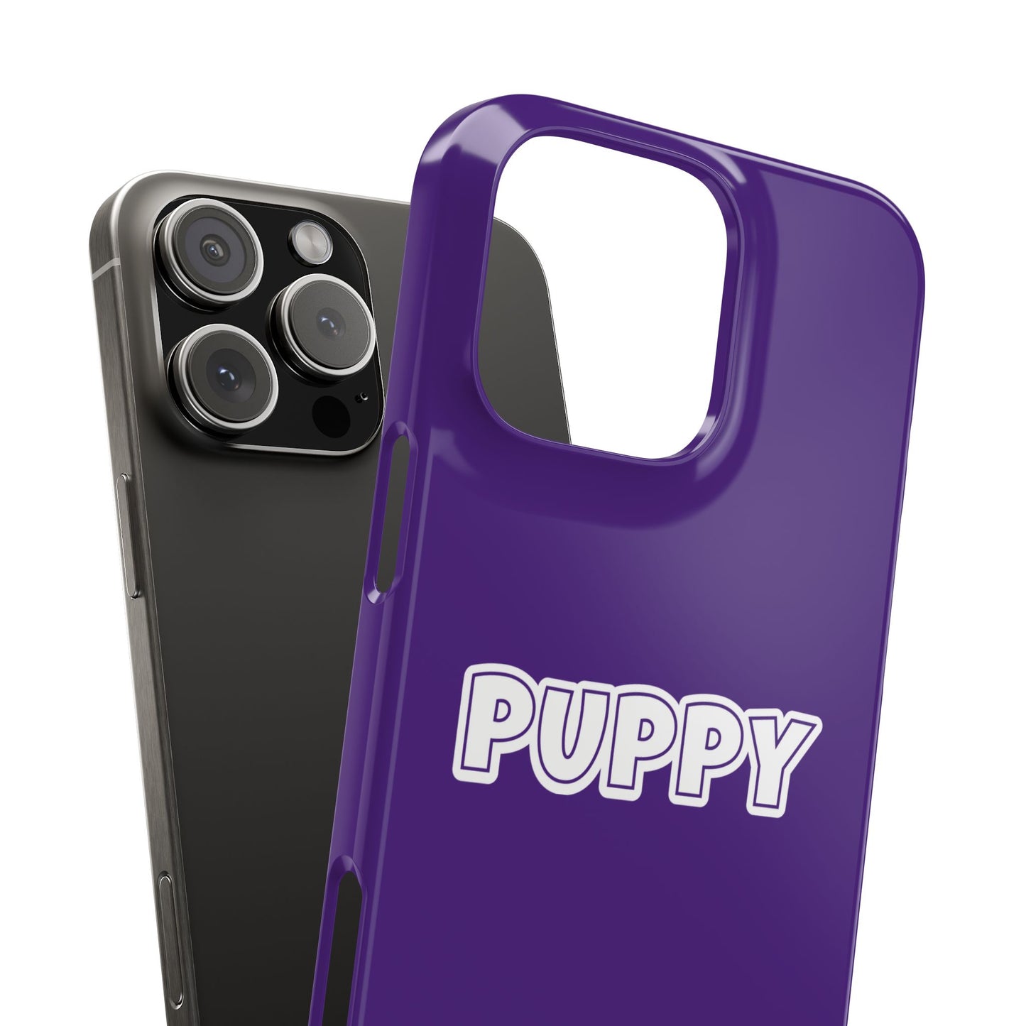 Puppy Slim iPhone Cases - Purple