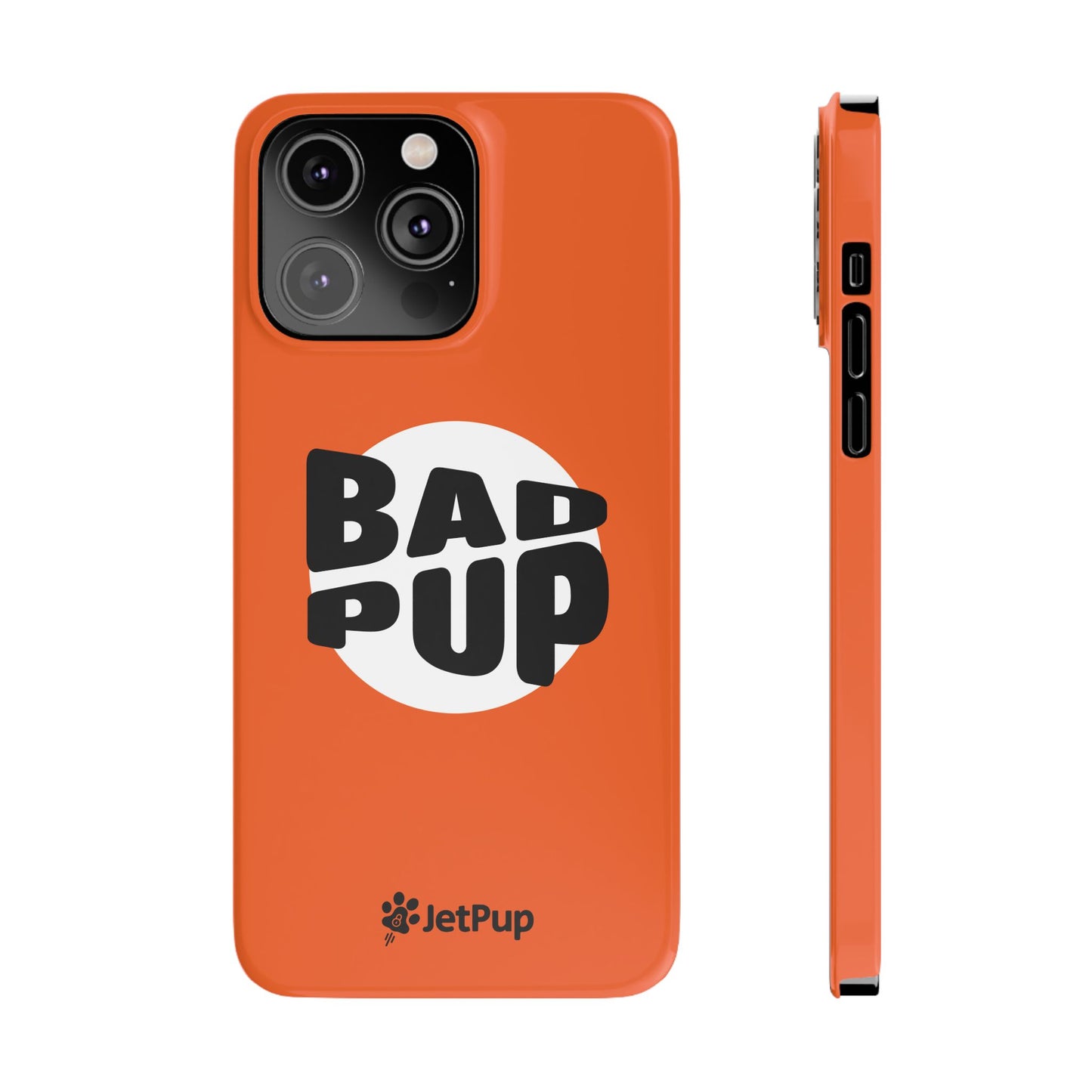 Bad Pup Slim iPhone Cases - Orange