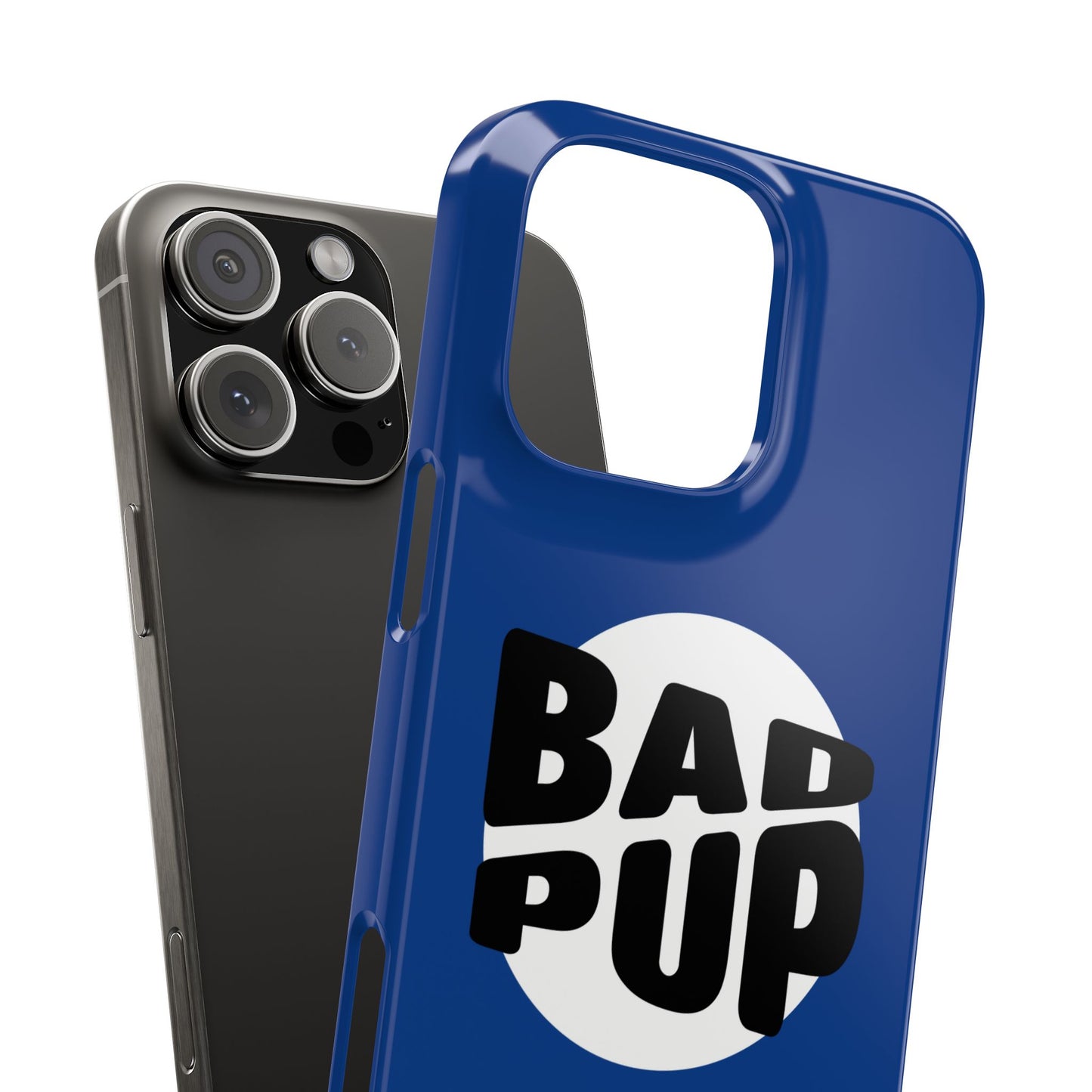 Bad Pup Slim iPhone Cases - Blue