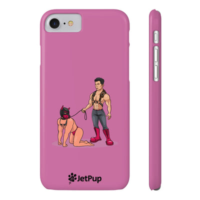 Handler & Pup Slim iPhone Cases - Pink