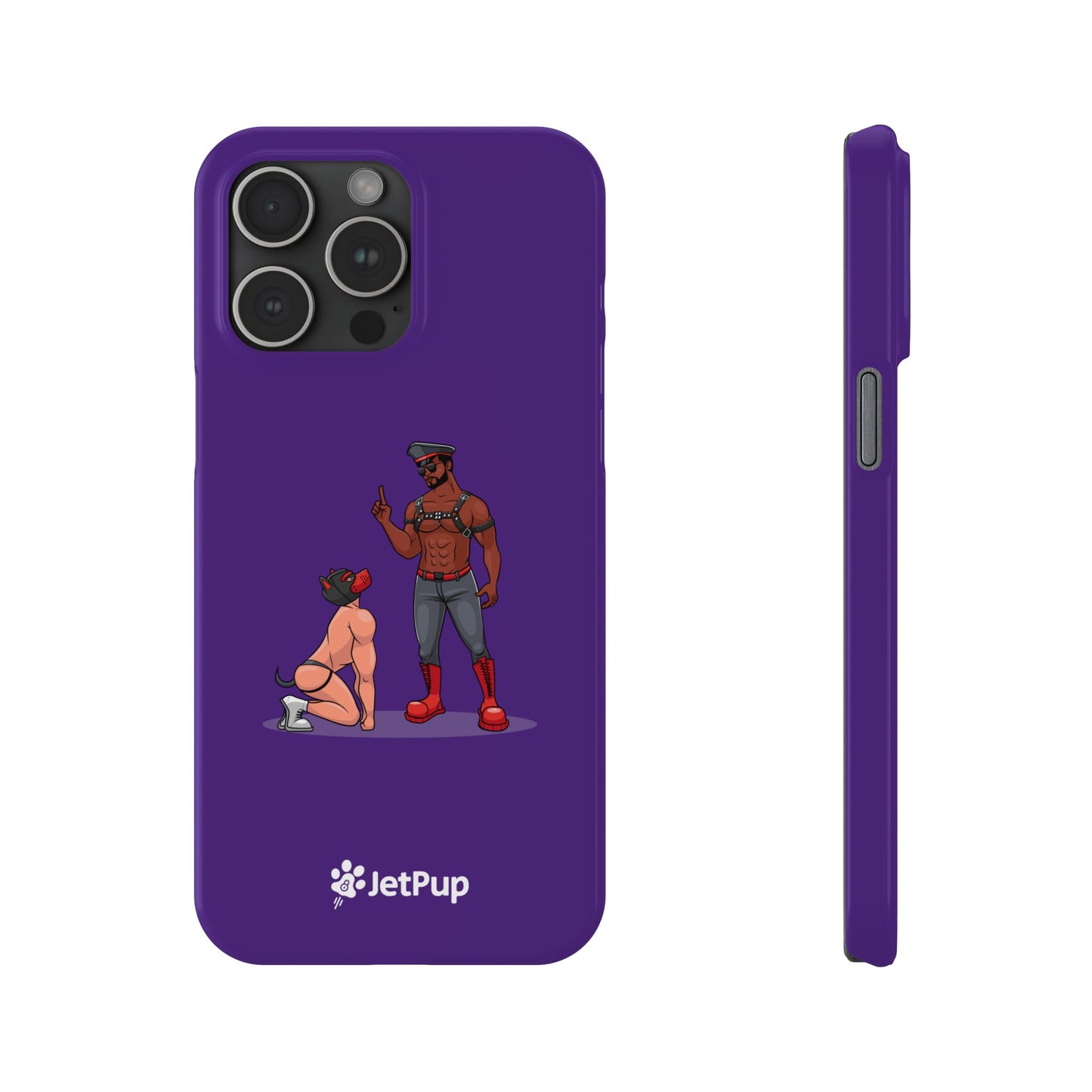 Sir & Pup Hood Slim iPhone Cases - Purple