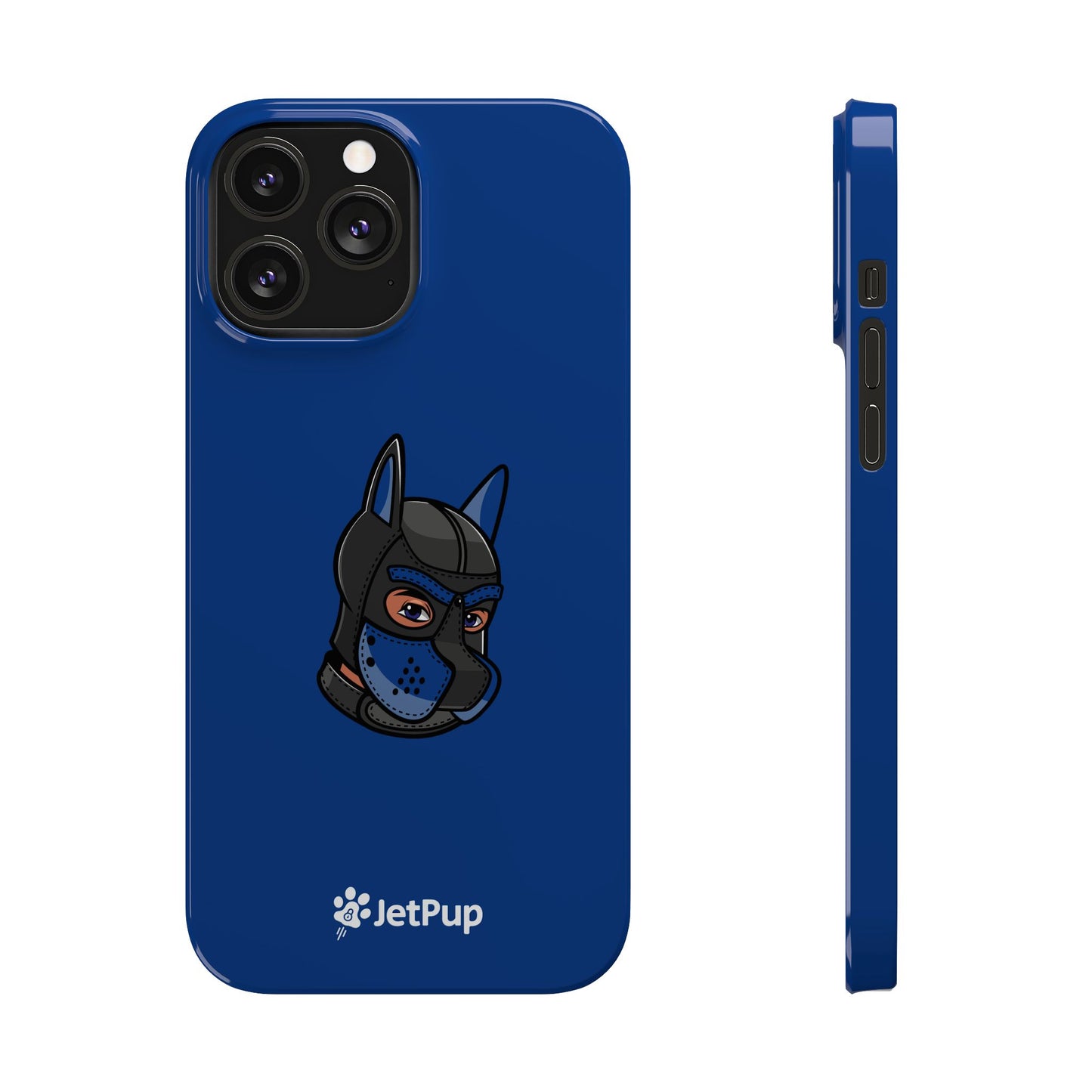 Pup Hood Slim iPhone Cases - Blue