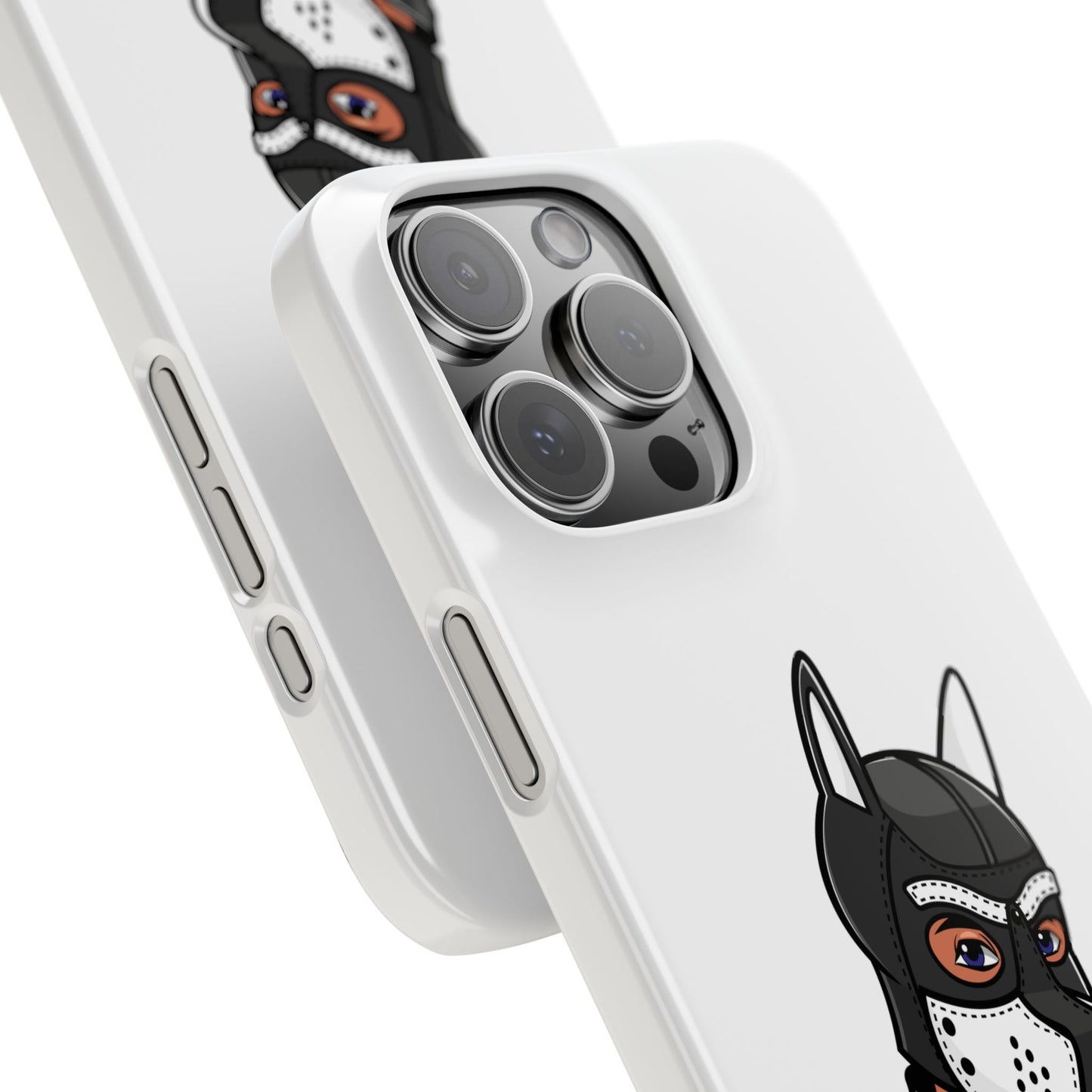 Pup Hood Slim iPhone Cases - White