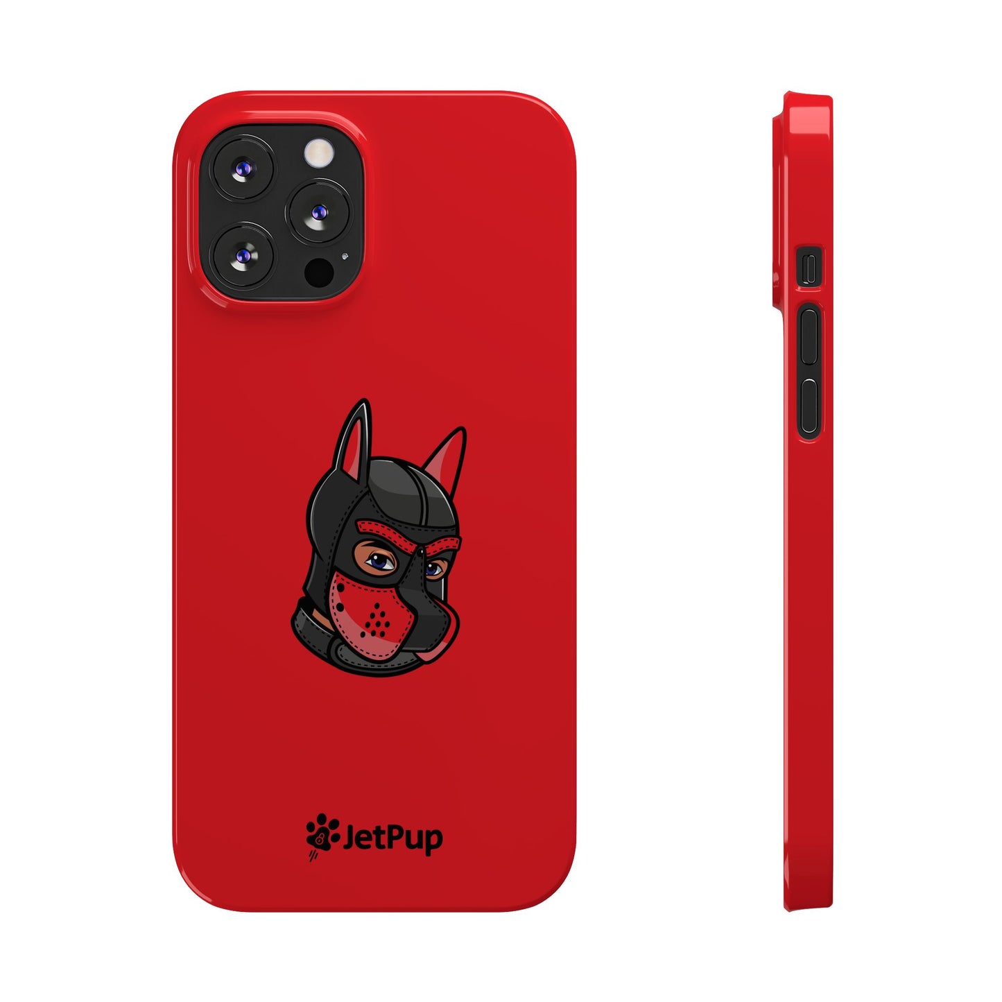 Pup Hood Slim iPhone Cases - Red