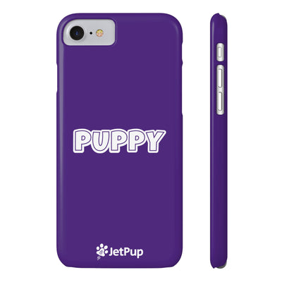 Puppy Slim iPhone Cases - Purple