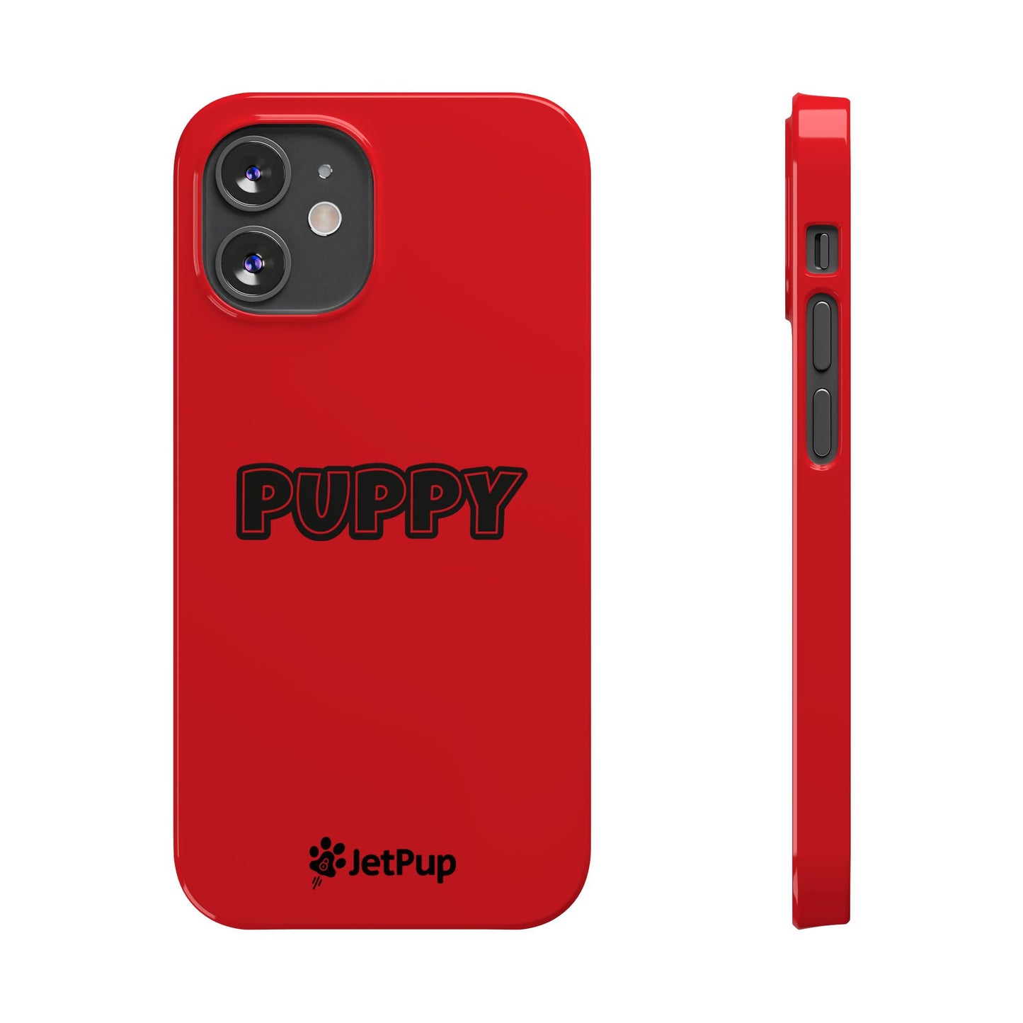 Puppy Slim iPhone Cases - Red