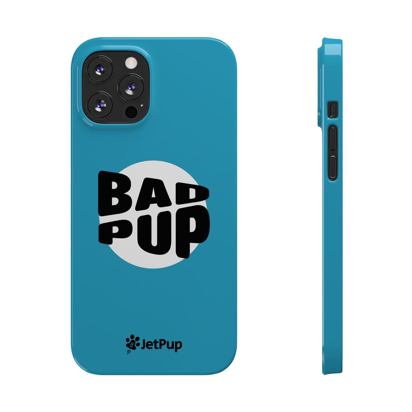 Bad Pup Slim iPhone Cases - Turquoise