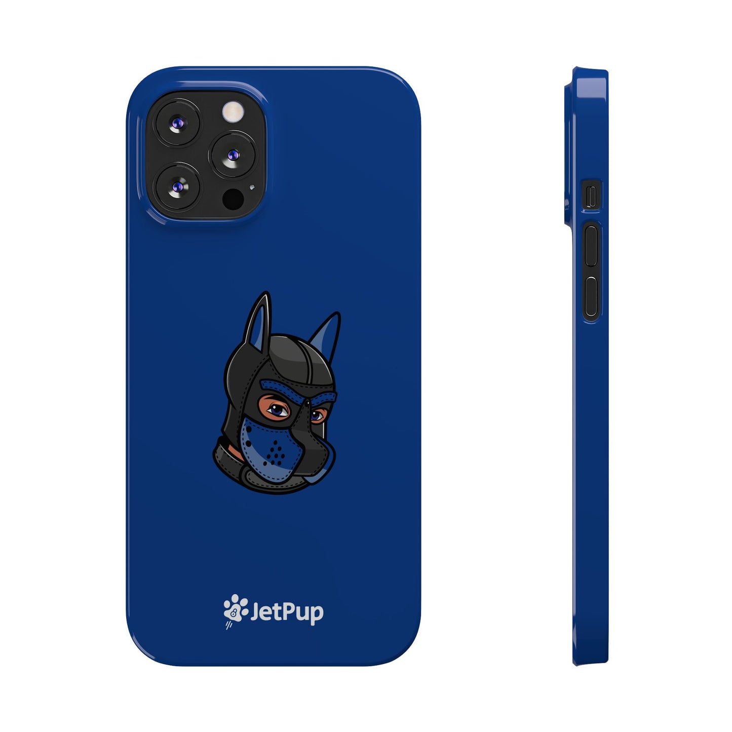 Pup Hood Slim iPhone Cases - Blue