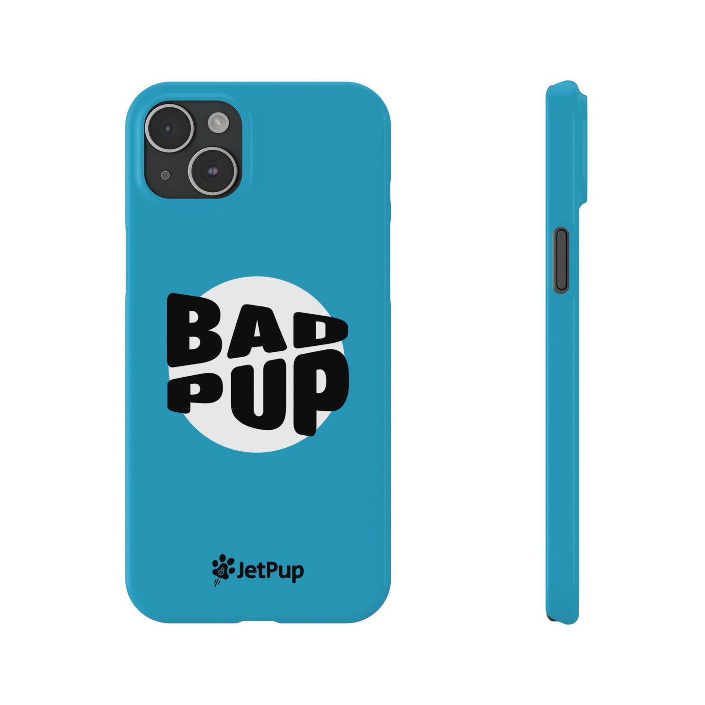 Bad Pup Slim iPhone Cases - Turquoise