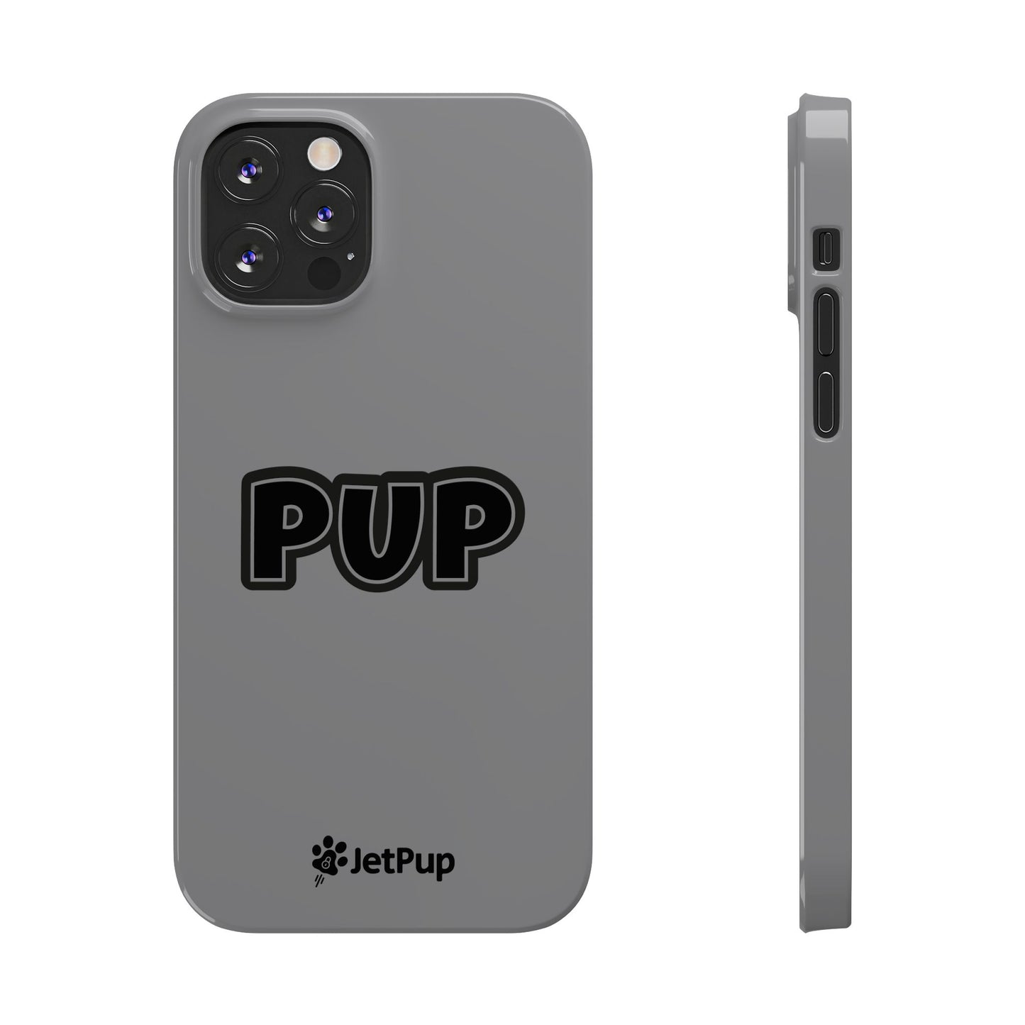 Pup Slim iPhone Cases - Grey