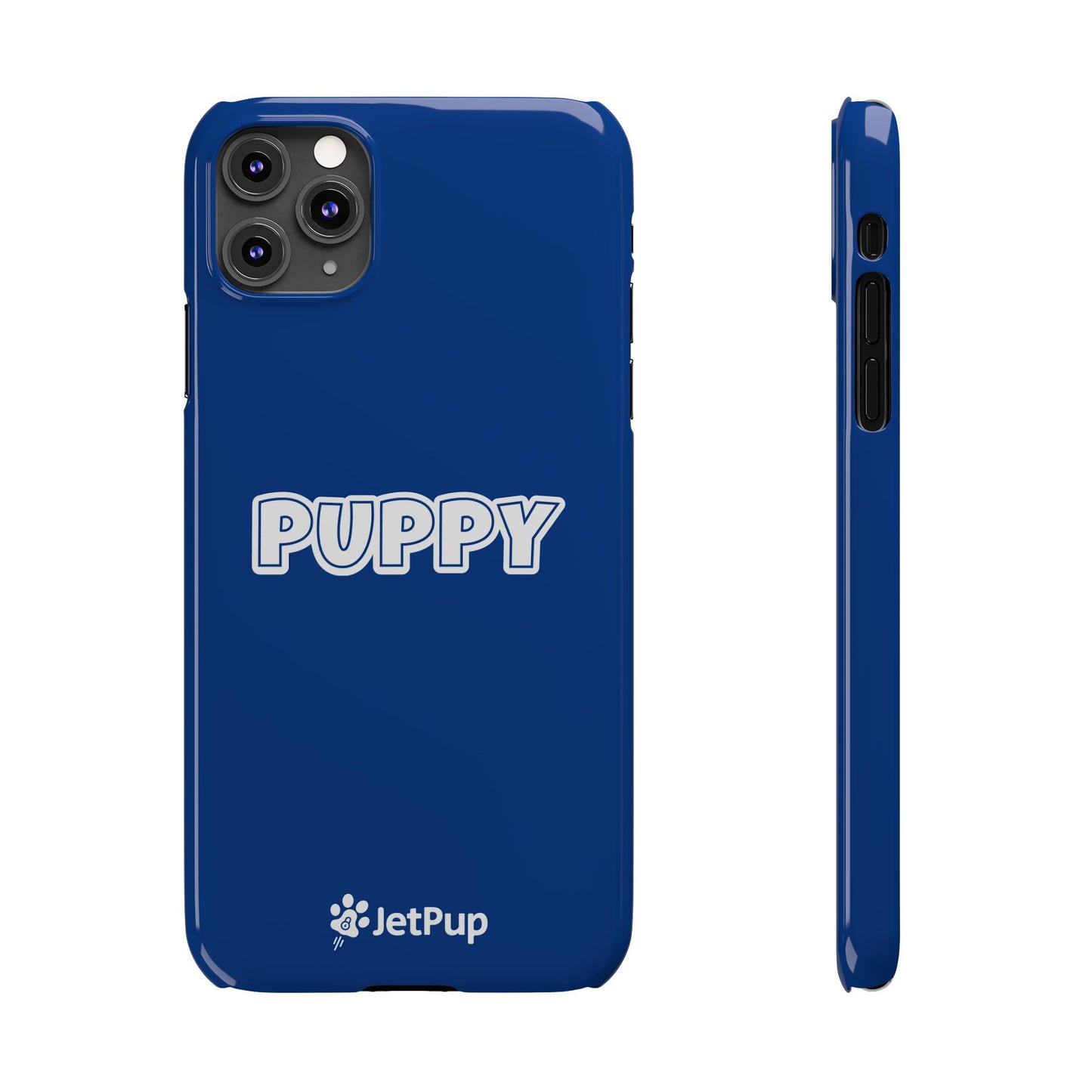Puppy Slim iPhone Cases - Blue