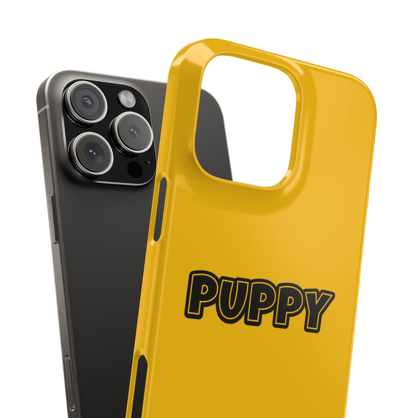 Puppy Slim iPhone Cases - Yellow