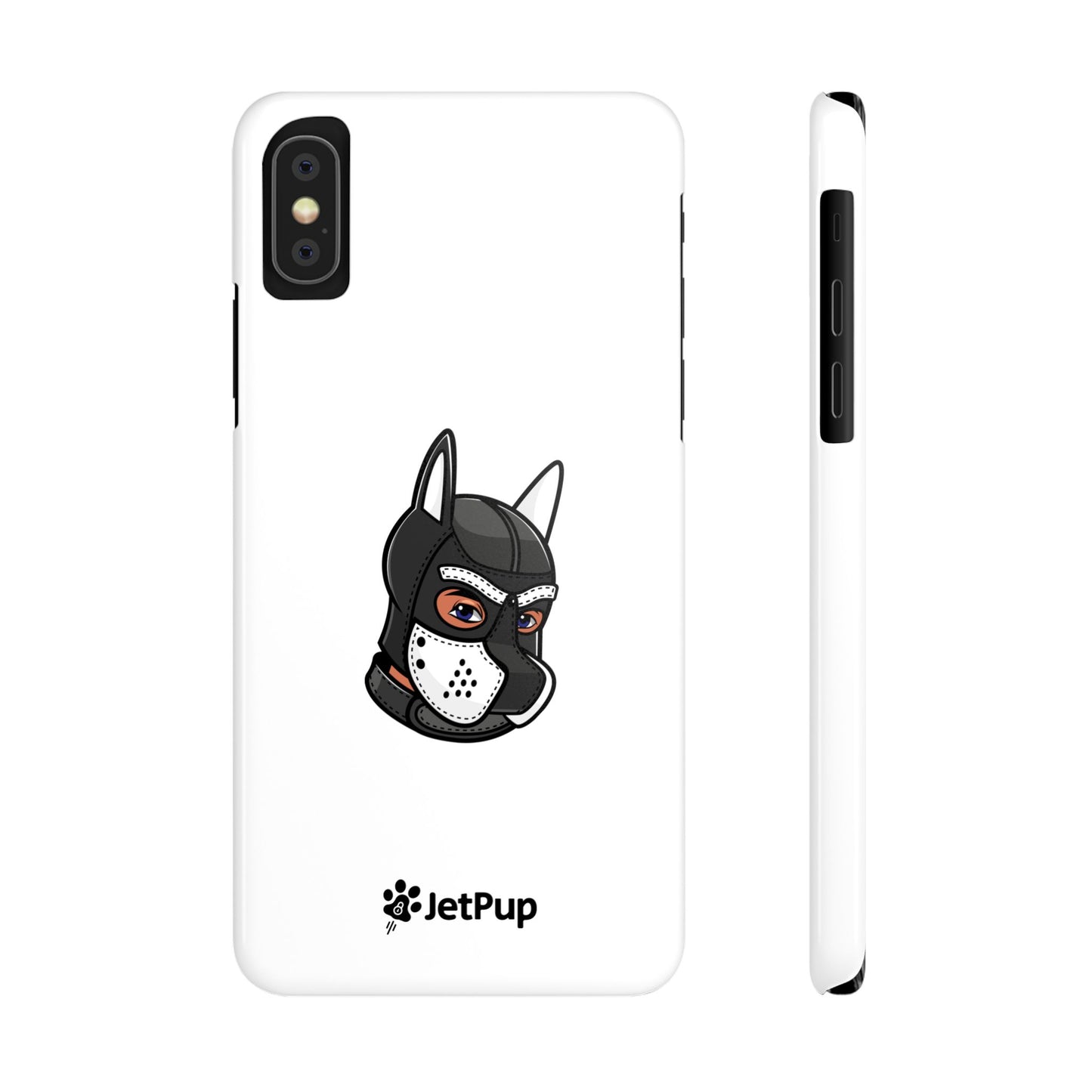 Pup Hood Slim iPhone Cases - White
