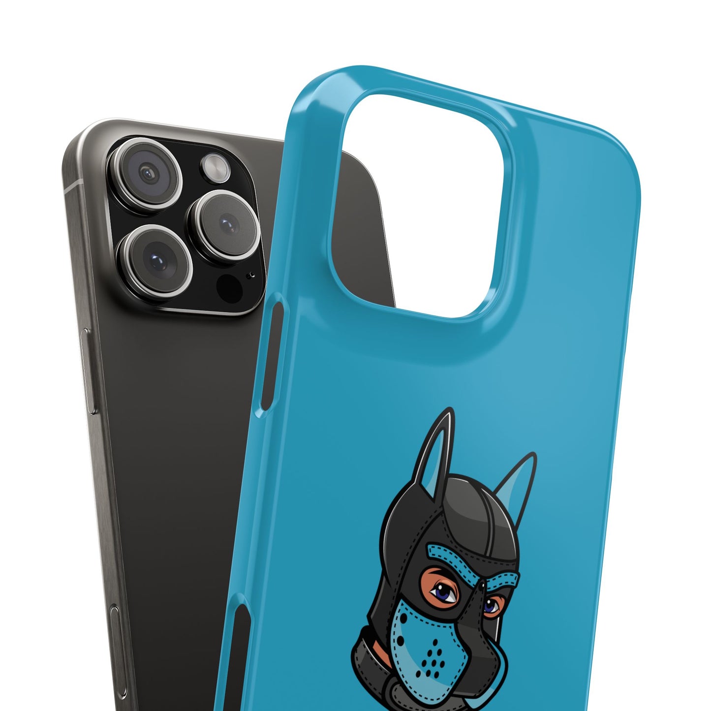 Pup Hood Slim iPhone Cases - Turquoise