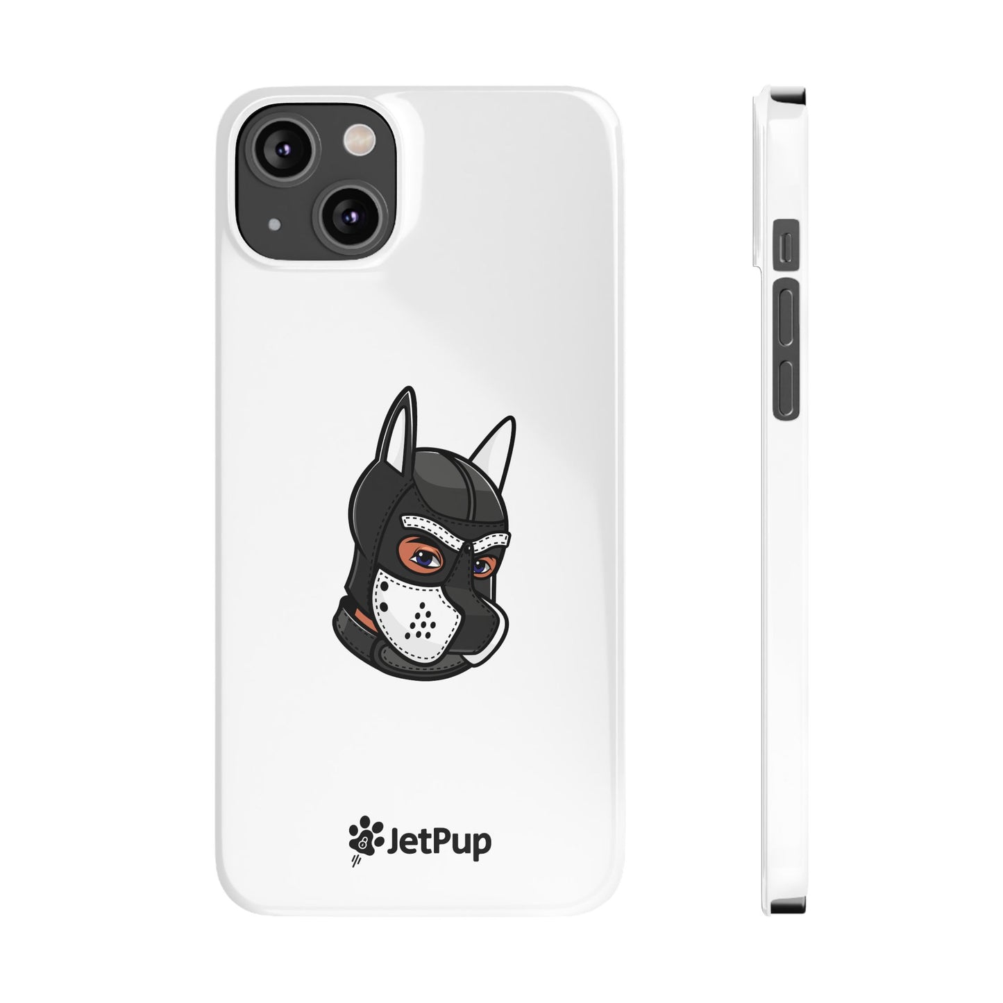 Pup Hood Slim iPhone Cases - White