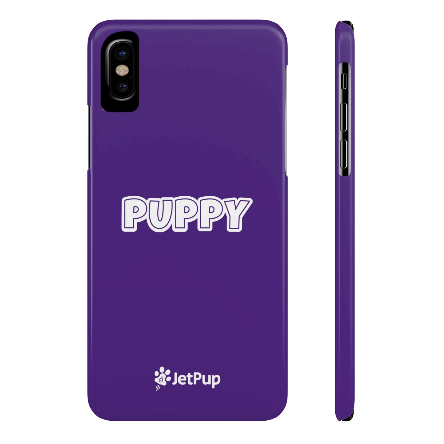 Puppy Slim iPhone Cases - Purple