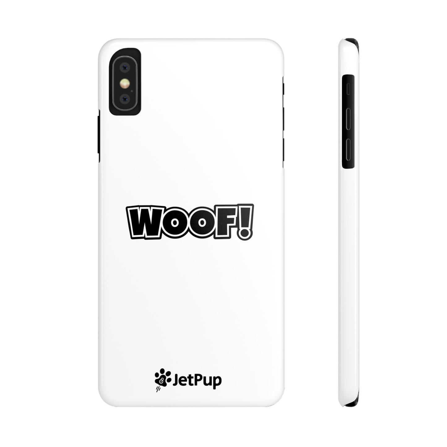 Woof Slim iPhone Cases - White