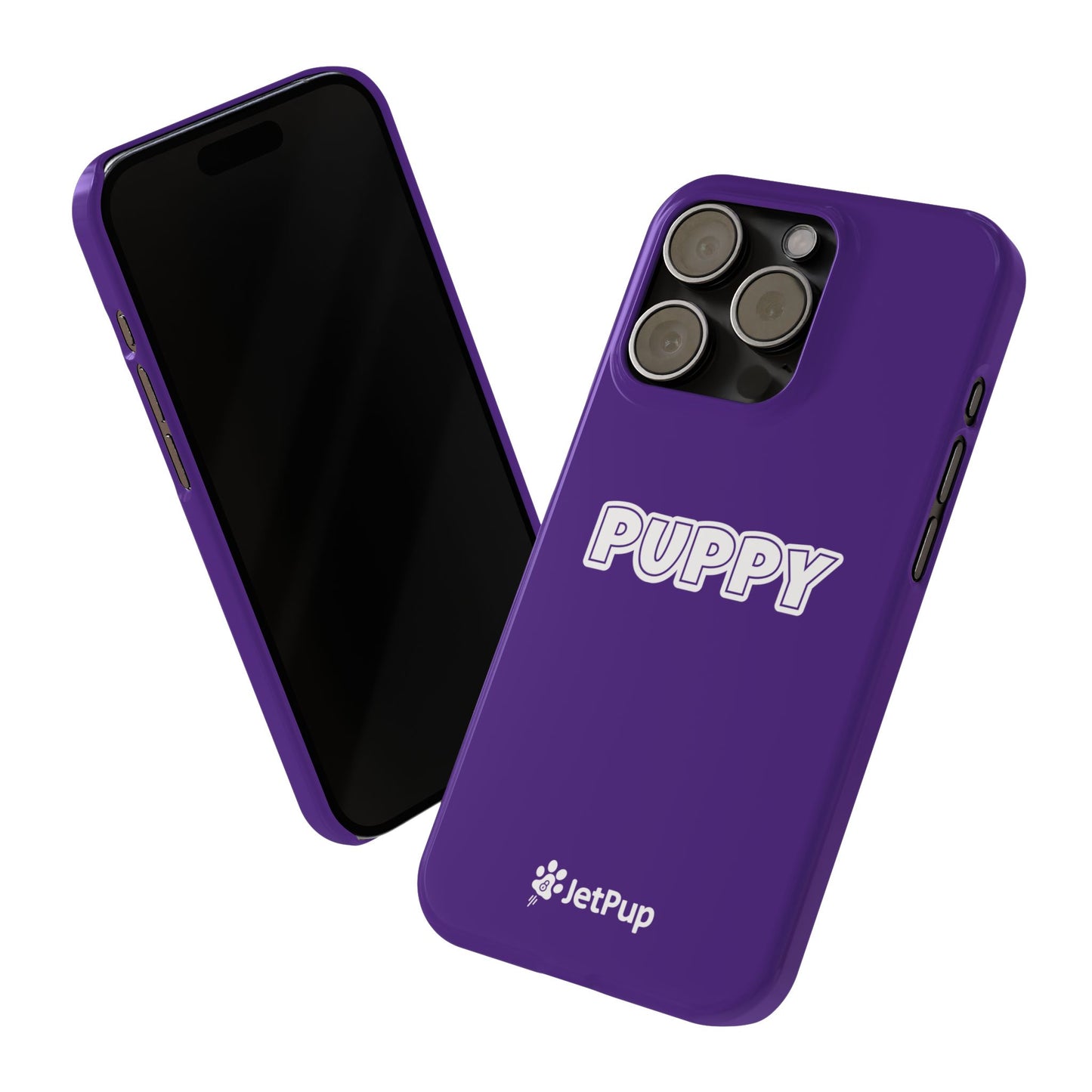 Puppy Slim iPhone Cases - Purple