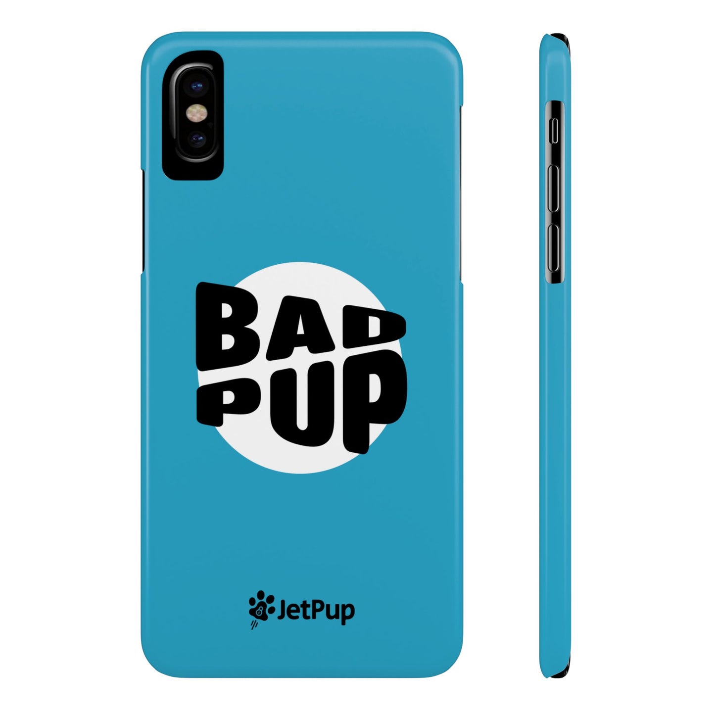 Bad Pup Slim iPhone Cases - Turquoise