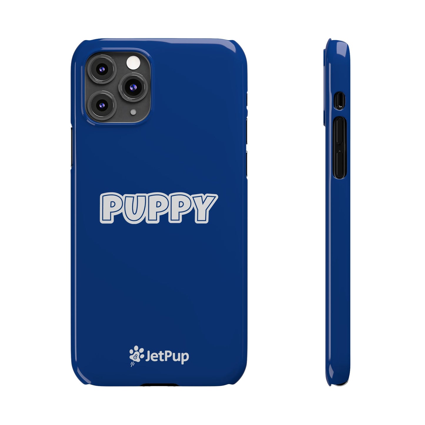 Puppy Slim iPhone Cases - Blue