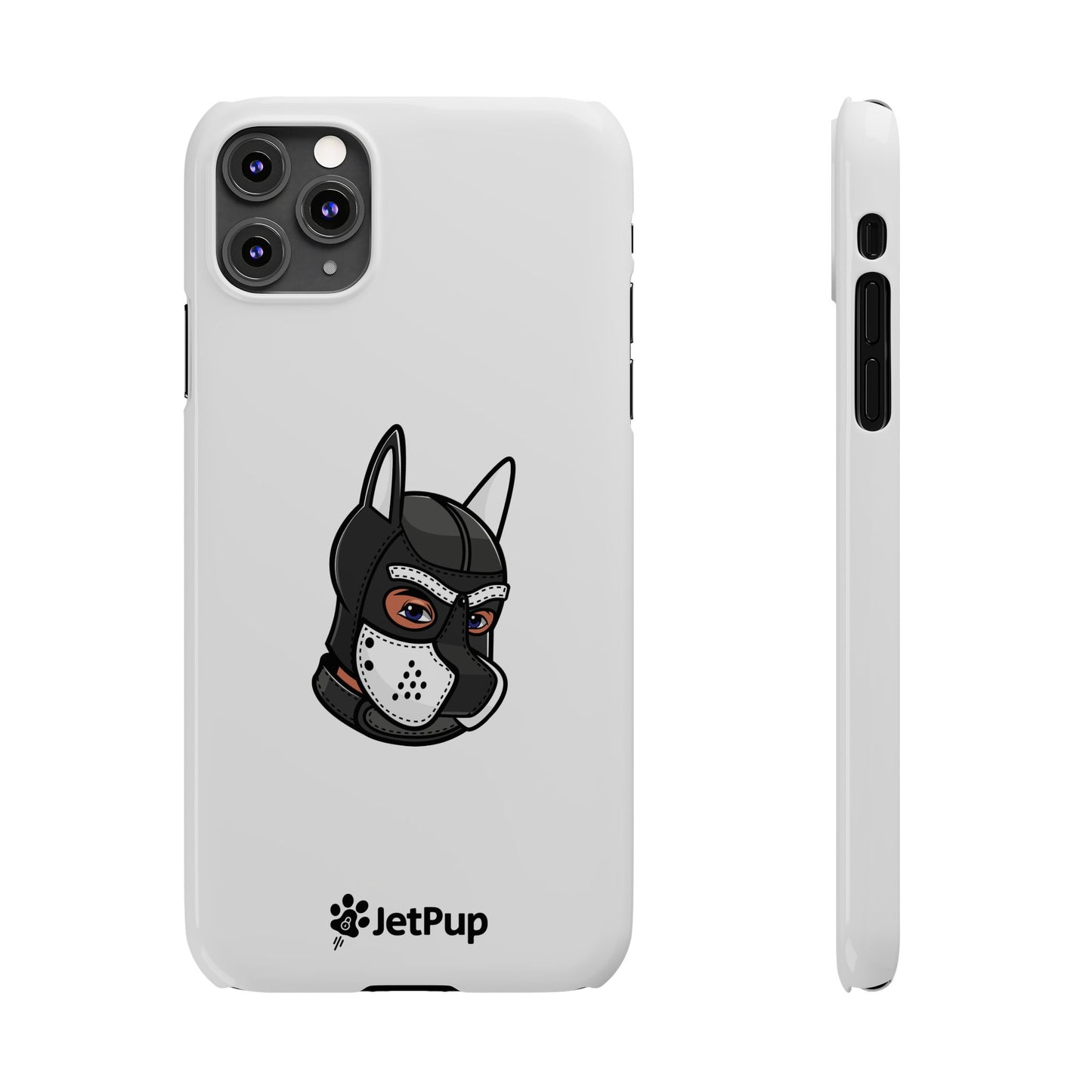 Pup Hood Slim iPhone Cases - White